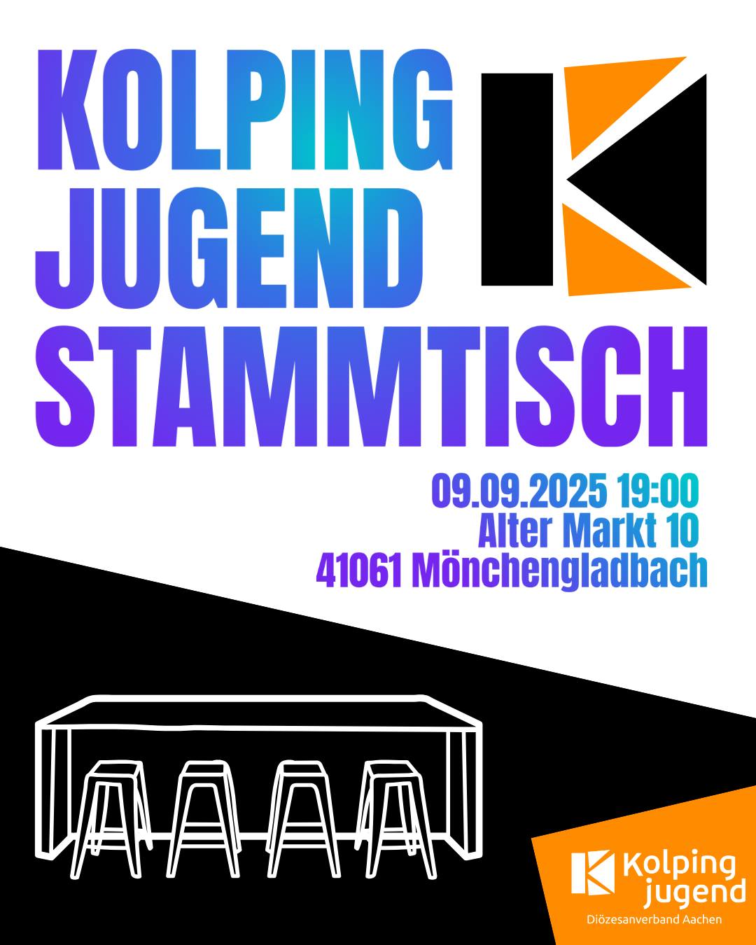 Am 9.9.25 trifft sich die Kolpingjugend um 19 Uhr zum Stammtisch im Kolpinghaus Mönchengladbach. Herzliche Einladung :)
#kobieac #kolpingvorort #zusammenlebenstärken #kolpingjugendaachen #kolping #kolpingjugend
