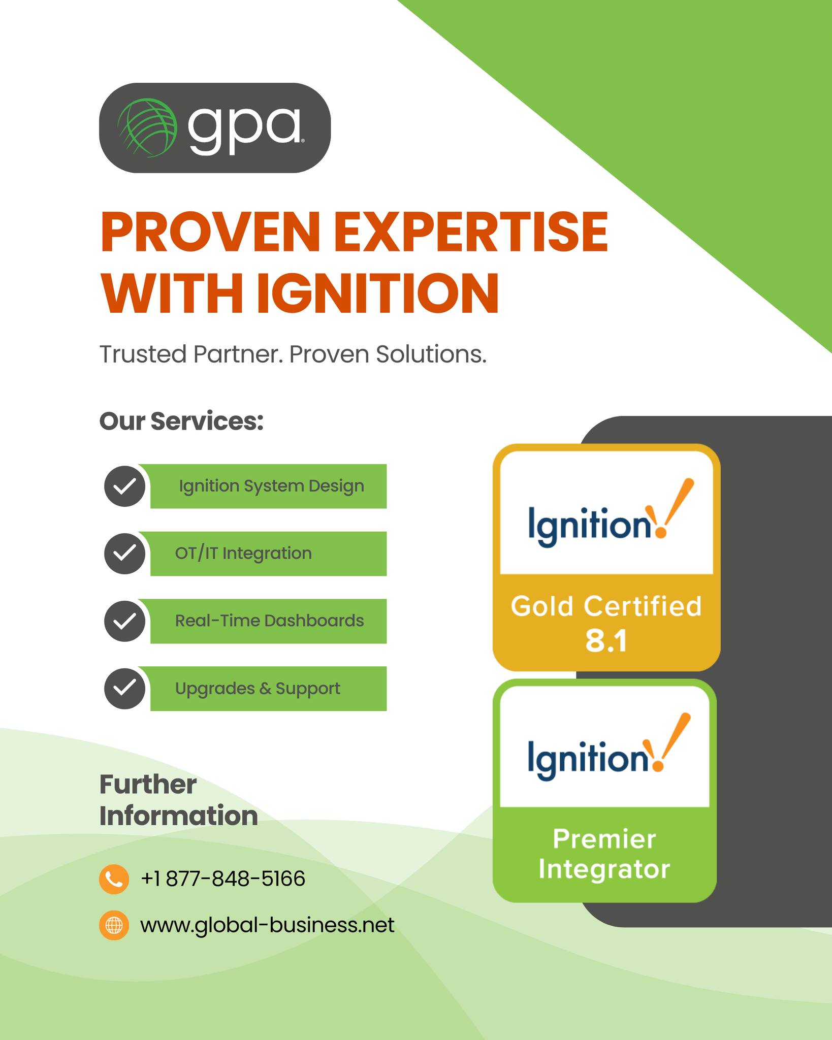 At GPA, we bring proven expertise to every Ignition project as a trusted Premier Integrator and Gold Certified 8.1 Partner. Our focus goes beyond technology — we help manufacturers create secure, connected environments where real-time data drives smarter decisions.
From automation and OT/IT integration to cybersecurity and manufacturing intelligence, our team ensures Ignition is implemented in a way that delivers measurable results and long-term value. If your operations are ready for modernization, GPA is here to help transform vision into reality!
#IgnitionSCADA #IndustrialAutomation #SmartManufacturing #DigitalTransformation #OTCybersecurity #ManufacturingIntelligence