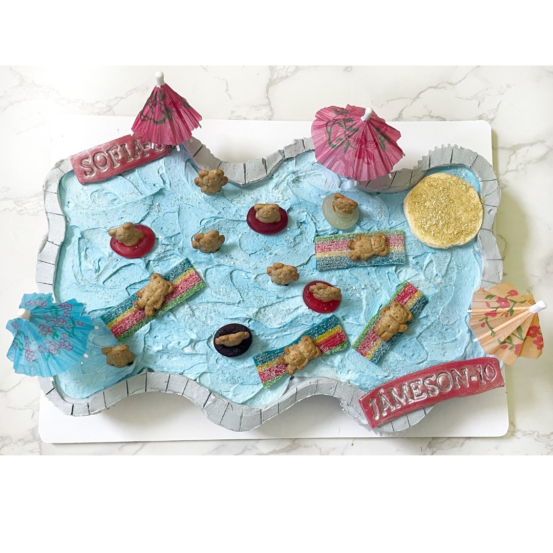 Another flashback to summer! One of my regulars was planning a pool party for her two kiddos' birthdays. She didn’t plan a theme and told me to make a cake however I wanted! Always an honor to be trusted to follow my cake-loving heart 💙
Instead of coming up with a generic design both a boy and girl would love, I focused on the party’s theme—swimming! I’d seen similar ideas floating around Instagram and thought, how about instead of individual cupcakes, we make a pool out of pull-apart cupcakes? Let the teddy bears swim, add a few pieces of candy rafts and you’ve got a splash-worthy celebration! The “pool depth markers” were their names and ages, which made for a personalized touch.
Now swimming weather feels like a distant memory, with the leaves falling and the evenings turning crisp 🍂 If you’re planning cozy gatherings this fall— football Sundays, bonfires, or family dinners—let me handle the sweet treats! My fall flavors and festive designs are the perfect way to make your table feel complete. 🧁✨
Size/Flavor: 18 cupcakes, half chocolate, half vanilla
Frosting: Vanilla Buttercream
🌐 www.treatsbyallyson.com
IG: @treatsbyallyson
FB: Treats by Allyson
New here? Welcome! 👋🏻 All my treats are dairy, egg, peanut, and tree nut-free, with fully customizable options: i.e. gluten, sugar & other ingredients to meet your needs—all without compromising on flavor (seriously, though, they’re even better!). Don’t believe me? Try them—you’ll never look back!
#CustomTreats #CakeDecorating #carrollcounty #carrollcountymd #carrollcountymaryland #weddingcakes #localbaker #localbakery #localbakeries #cupcakes #carrollcountybakery #manchestermd #hanoverpa #westminstermd #customcake #customcakes #pullapartcupcakes #customcakes #anniversarycake #birthdaycake #FallDesserts #pumpkinspice #PumpkinSeason #pumpkineverything #pumpkinchocolatechip #pumpkincake #BaltimoreOrioles #baltimoreravens #baseballcake #footballcake