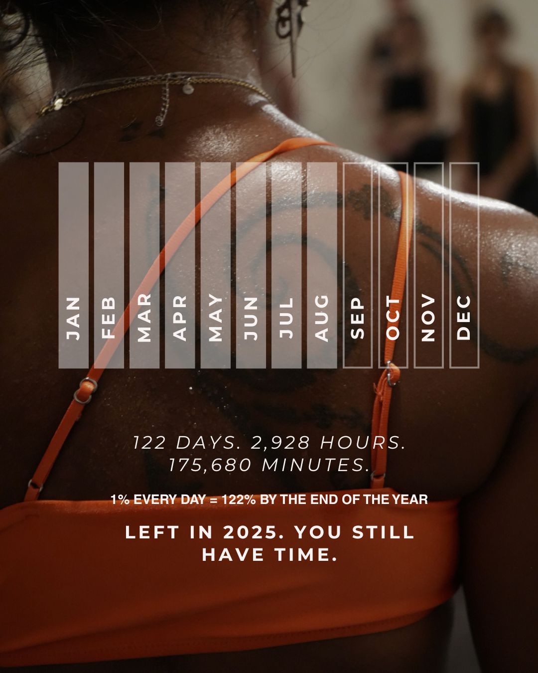 There are still 4 whole months left of this year
✨ That’s 120+ days to choose you.
✨ That’s hundreds of chances to show up, sweat, and shift your mindset.
If you improve by 1% every day consistently, that’s not just 122% better by the end of 122 days.
You’re not behind.
You’re not “too late.”
You’re exactly where you need to be — and the mat is always waiting.
📲 Book your next class. Finish the year feeling damn proud.
#FinishStrong #FeelTheHeat #DamnHotMotivation #HotYogaEnergy #StillTimeStillYou #BackToTheMat #FeelTheHeat #DamnHotReset
#hotyogastudio #yogaforall #yoga #yogabliss #thesweatlife #glasgowyogagirl #yogainglasgow #sweatlife #hotyogalife #movingmeditation #yogaisforeverybody #yogaismedicine #glasgowyogateacher #glasgowyogastudio #hotpilatesteacher