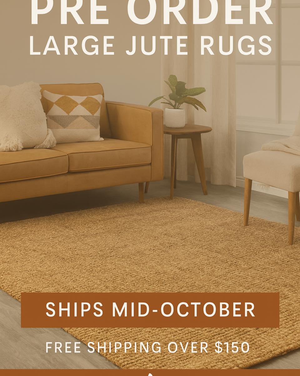 ✨ Pre-Order Now – Large Handwoven Jute Rugs ✨
Our bestselling natural jute rugs are back — in generous sizes up to 4m x 3m!
Perfect for grounding your living space with warmth, texture, and timeless style.
🧶 Ethically handwoven in India
📏 Available in 280x200cm | 350x250cm | 400x300cm
📦 Shipping from Mid-October
🚚 Free NZ shipping on orders over $150
Stock is limited and demand is high — secure yours today.
👇
Shop now at nestwraps.co.nz
#NestWraps #JuteRugs #NaturalHome #PreOrderNow #NZInteriors #SlowLivingStyle #RugGoals