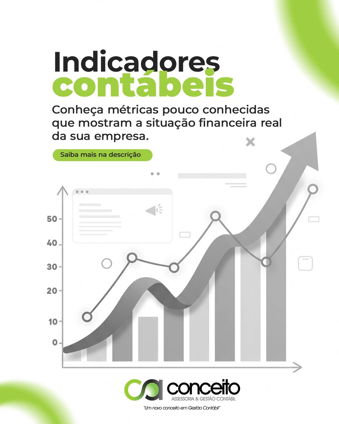 📊 Indicadores contábeis: muito além dos números tradicionais!
Você sabia que existem métricas contábeis que revelam a verdadeira saúde financeira da sua empresa?
🔎 Alguns indicadores que fazem a diferença:
✔ Liquidez Corrente: mostra se a empresa consegue pagar suas dívidas de curto prazo
✔ Margem Operacional: avalia a eficiência do negócio em transformar receita em lucro
✔ EBITDA: revela o desempenho operacional sem considerar impostos, juros e depreciação
✔ Endividamento: mede o quanto do patrimônio está comprometido com dívidas
💡 Pouca gente sabe, mas interpretar corretamente esses indicadores ajuda a antecipar problemas, melhorar o planejamento e até facilitar o acesso a crédito com melhores condições.
👉 Na Conceito Contábil, transformamos relatórios contábeis em informações estratégicas, que ajudam sua empresa a crescer com segurança e visão de futuro.
📞 (51) 99954-9953
📍 Rua Domingos Manoel de Matos, 1750 – Torres/RS
🌐 www.conceito.cnt.br
#IndicadoresContábeis #ContabilidadeConsultiva #SaúdeFinanceira #GestãoEmpresarial #ContabilidadeTorresRS #ConceitoContábil #GestãoInteligente #ConsultoriaContábil
