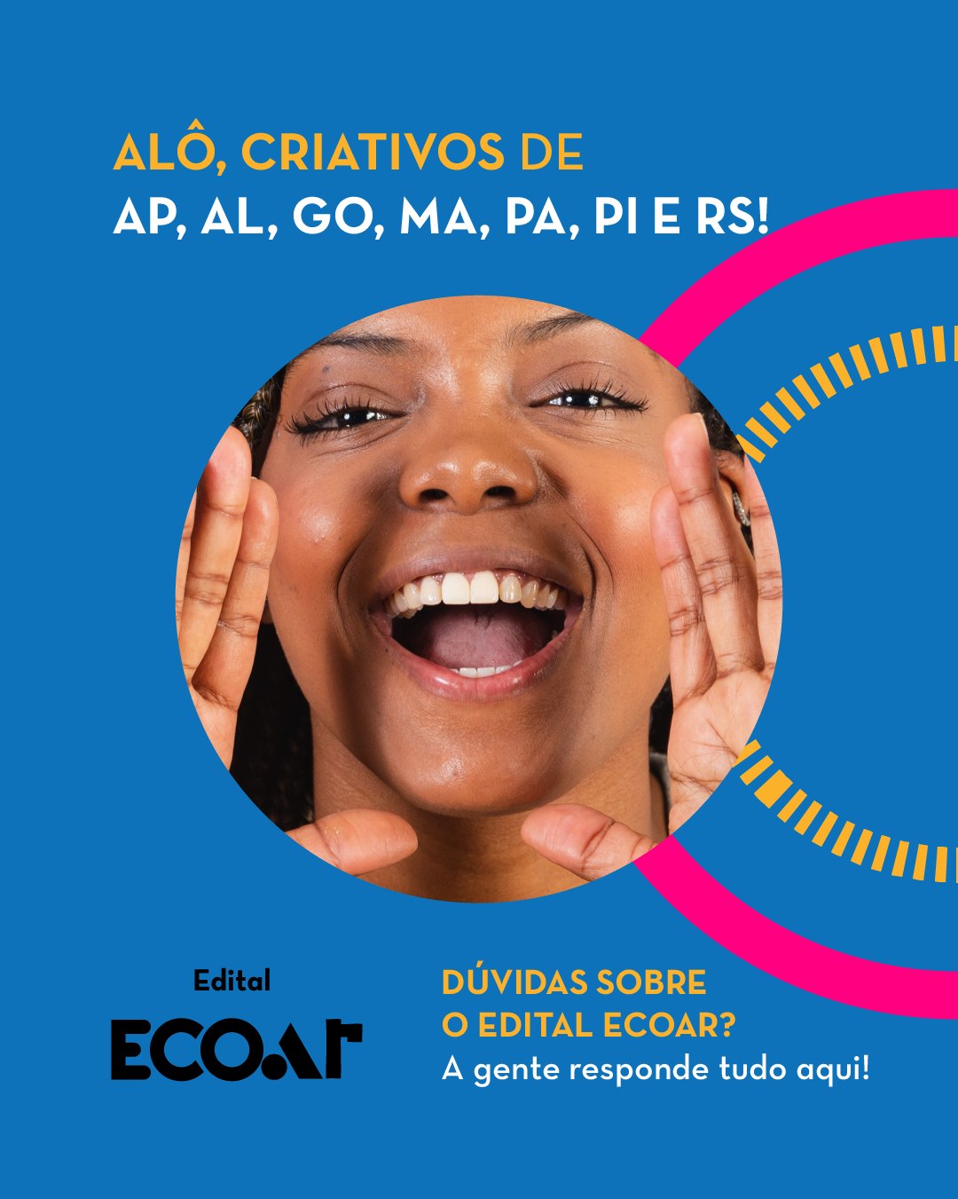 Faltam poucos dias para encerrar as inscrições do Edital Ecoar!
O programa oferece formação e experiência prática na elaboração de projetos criativos e é destinado a jovens e adultos a partir de 18 anos que residam nos sete estados brasileiros onde o @institutoequatorial atua: Amapá, Alagoas, Goiás, Maranhão, Pará, Piauí e Rio Grande do Sul.
Não perca tempo, inscreva-se em coliga.digital
#BienaldoMercosul #EditalEcoar #ProjetosCriativos #Cultura