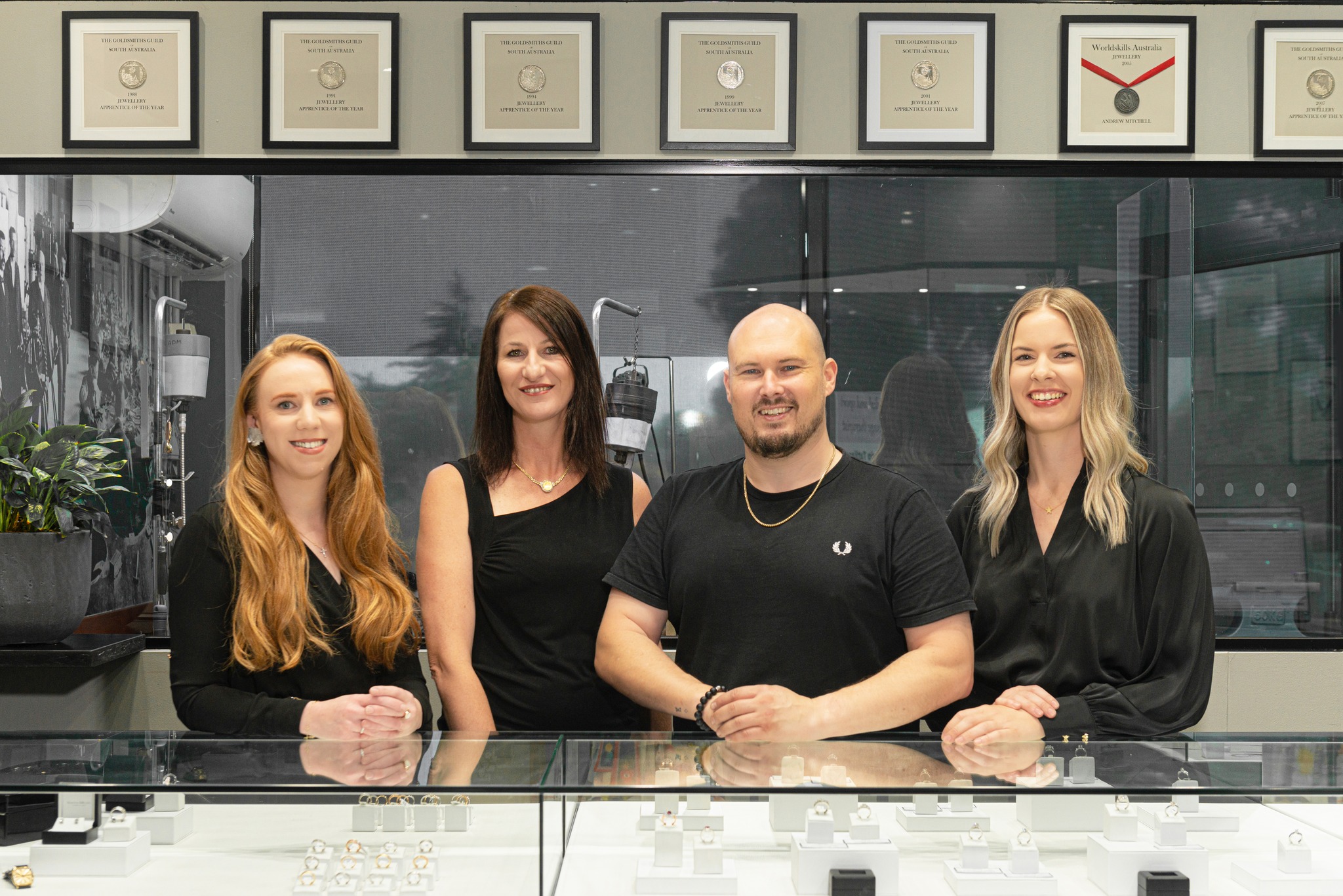 Meet the Team Behind Martin Rogers Jewellers...
Every bespoke piece starts with your story—and our passionate team is here to make it extraordinary.
💎 Andrew Mitchell – Director & Master Jeweller
With over 20 years of experience, Andrew brings an unparalleled level of skill and dedication to every creation. His mastery in design and diamond setting ensures your jewellery reflects individuality and elegance.
💎 Angelique van Wyk – Customer Care & Administration
For 14 years, Angelique has been the heart of our client experience. From sourcing rare diamonds and pearls to guiding you through the process, she makes every step seamless and enjoyable.
💎 Sarah Green – Creative Director & Jeweller
With over 20 years in the jewellery industry, Sarah combines creative vision with craftsmanship. She loves getting to know each client and turning their story into a bespoke design that feels personal and timeless.
💎 Clare van Rossen – Workshop Manager & Jeweller
Clare brings a refined eye and steady dedication to every project, ensuring each piece meets the highest level of artistry and attention to detail.
Your journey to bespoke luxury begins here. Visit us in-store or book a consultation today—we’d love to bring your vision to life.
#meettheteam #adelaidejewellers #adelaide #martinrogersjewellers
