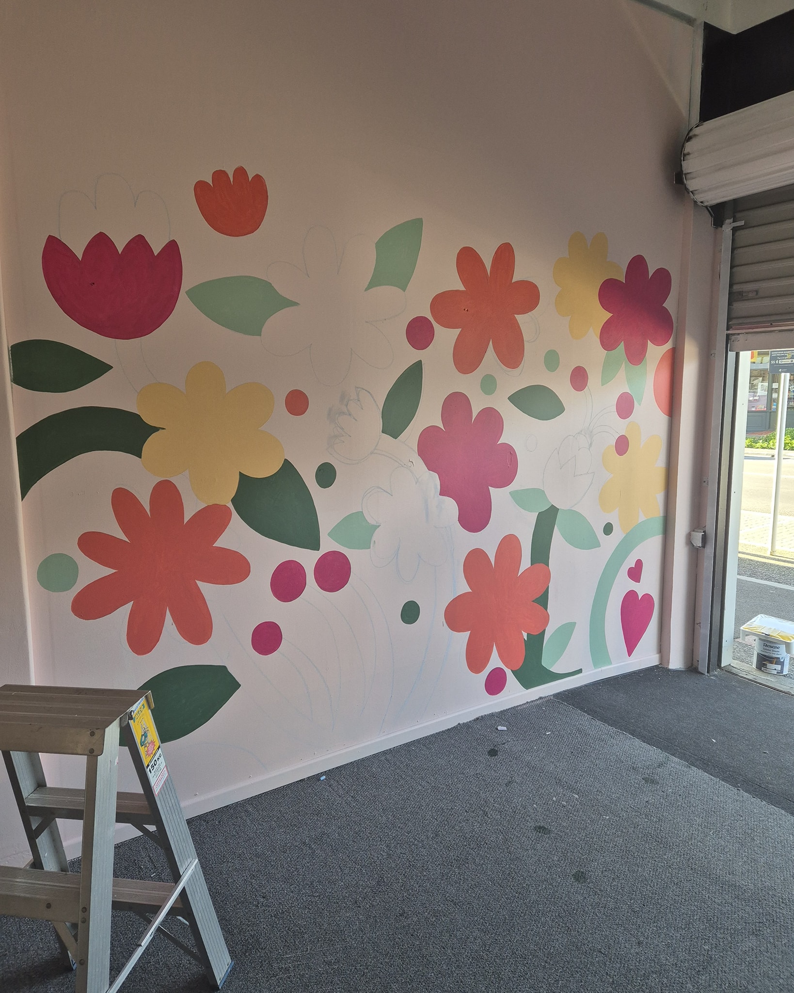 We are making progress Grateful to Jonelle who is to painting my entrance and a son who is 6 foot 5 his arm span is impressive