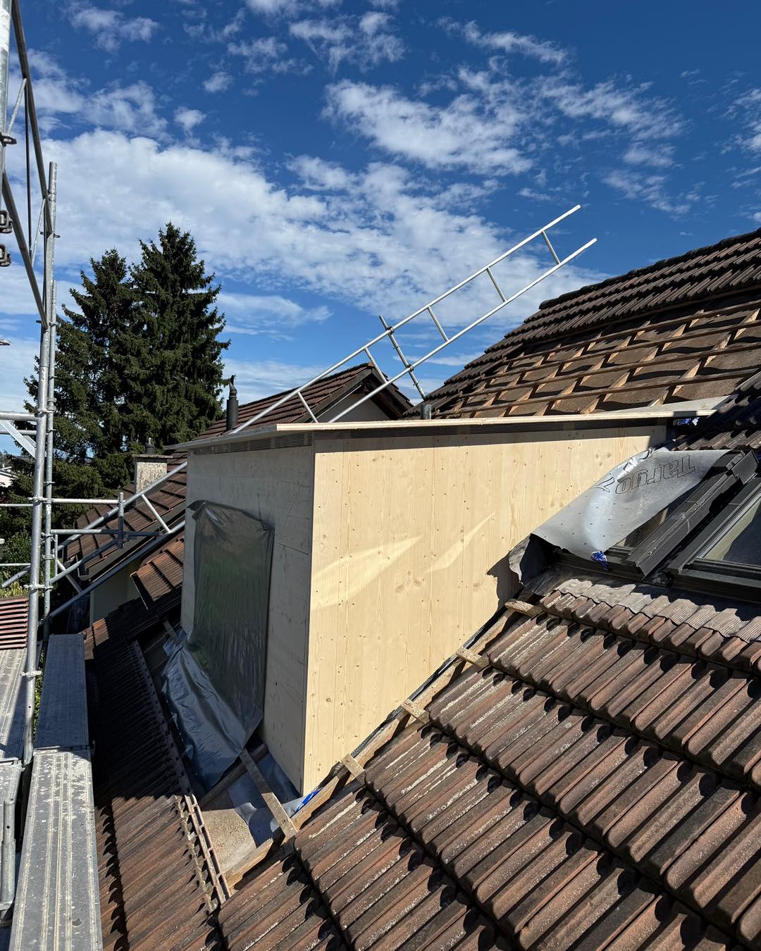 Badzimmerumbau in Züberwangen
Hier durften wir eine Schleppgaube in das bestehende Dach einbauen und im Innenaubau mitwirken.