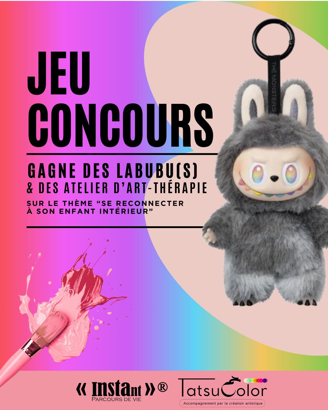 Parce que ton enfant intérieur mérite d’exister.
Marre de devoir toujours être “fort(e)” ?
Et si on osait être bizarre, sensible, trop, pas assez…
Bref, pleinement vivant(e) !
Les Labubu ne sont pas que des figurines étranges.
Ce sont des archétype comtemporain ce que @Carl Gustav Jung appelait des figures de l’inconscient collectif.
Ils incarnent :
▫️ L’acceptation de la différence
▫️ La liberté de l’enfant sauvage
▫️ La beauté cachée dans l’étrangeté
👉 Ce mois-ci, on t’offre :
▫️ 3 Labubu Big into Energy (Love, Serenity, Happiness)
▫️ 4 atelier d’art-thérapie intuitif et vibratoire sur le thème “Se reconnecter à son enfant intérieur” 🎨 (à gagner toutes les semaines)
Oui, ce n’est pas écolo… Mais quand même : Popmart vend des Labubu nommés Hope, Serenity, Love, Luck… et même ID (clin d’œil à Freud !).
Preuve que nos inconscients, nos valeurs et nos émotions sont devenus centraux.
Pour participer :
1️⃣ Abonne-toi à @instant_lelivre, @tatsucolor (Instagram) et @instant-lelivre (TikTok)
2️⃣ Like ce post + tague un(e) ami(e)
3️⃣ Commente avec une émotion d’enfance que tu aimerais retrouver ✨
Tirages au sort : 13, 20 et 27 octobre 2025
#ConcoursLabubu #JeuConcours #LabubuLove #LabubuEnergy #Popmart #LabubuCollector #EnfantIntérieur #GuérisonIntérieure #ExprimerSesÉmotions #ÊtreSoi #AccepterLaDifférence #ArtThérapie #InstantEnergy #JoieDeVivre #Sérénité