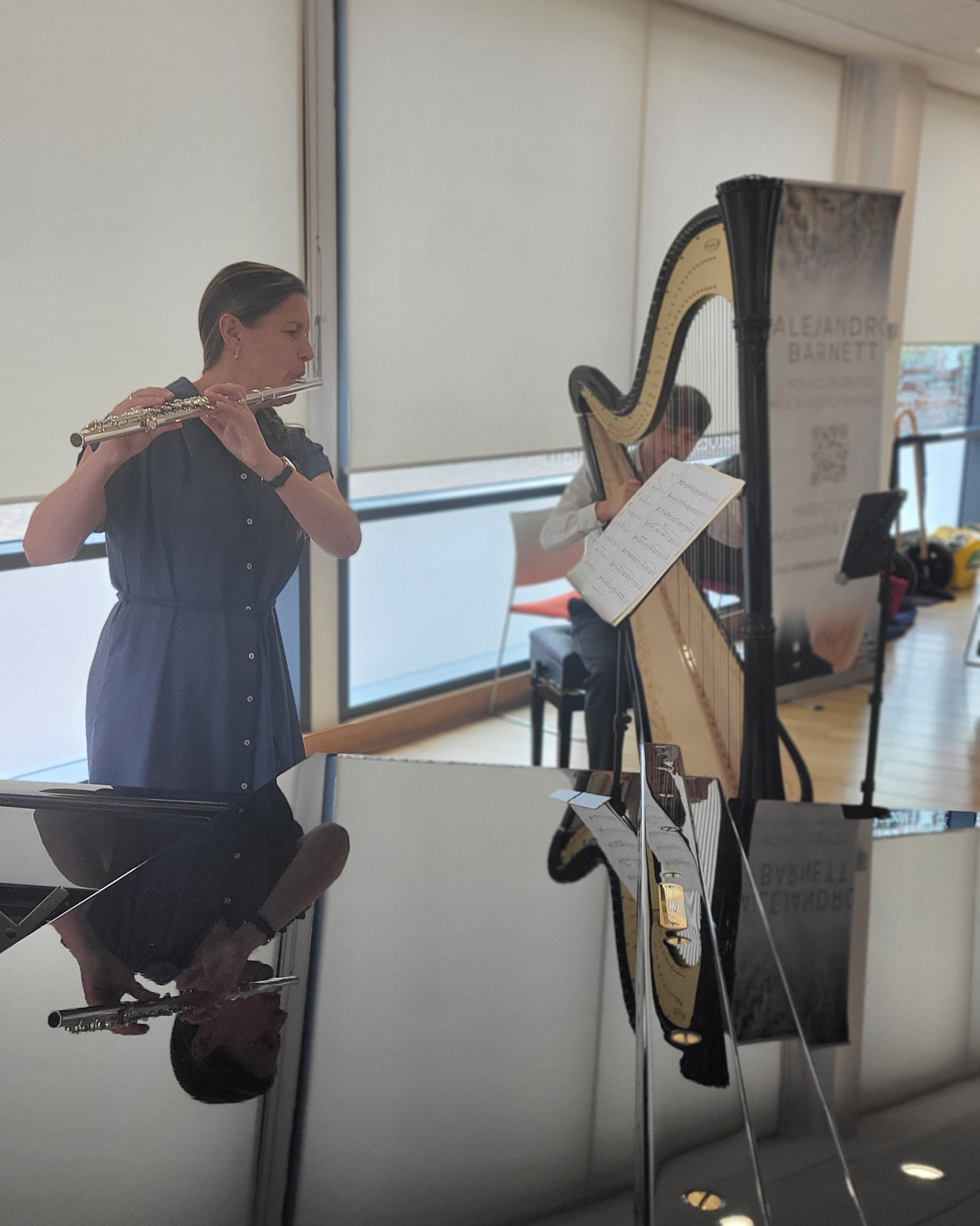 We've just had our first post-summer Riverside Recitals session!
Featuring Alejandro Barnett on harp, Kathryn Hathaway on flute and Tom Owen on piano. It was fantastic to hear them bring some classical atmosphere to Riverside Cafe.
Keep an eye out for the next session, coming this October.
#fyp #MusicEducationMatters #musicians #creative #creativity #piano #woodwind #Free #liveperformance #classical #Musicians #livemusic #live #classicalmusic #localartists #strings #Riversidehouse #riversidecafe #riverside #talentshowcase