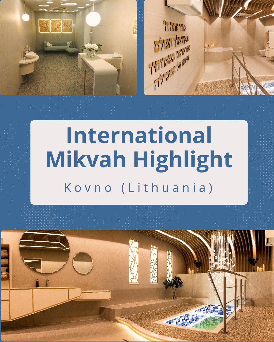 A mikvah that feels like a sanctuary.
The newly renovated mikvah in Kovno, Lithuania, shows how spaces of tradition can also be places of beauty, dignity, and care.
For so many women - especially postpartum - the mikvah can be a moment to pause, to breathe, and to refresh.
At Eden, we believe every woman deserves to experience mikvah as uplifting, empowering, and welcoming - no matter where in the world she immerses.