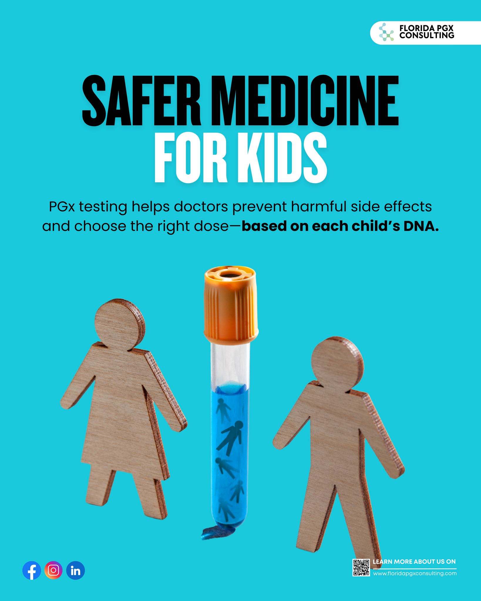 ✨ Did you know?
Every child’s body processes medicine differently. What works safely for one may cause side effects in another.
That’s where pharmacogenomics (PGx) comes in. By using a child’s DNA, doctors can:
✅ Reduce adverse drug reactions
✅ Personalize treatments
✅ Improve overall safety in care
This isn’t the future of medicine—it’s happening right now in pediatric care.
#PGxInPractice #SafeMedicine