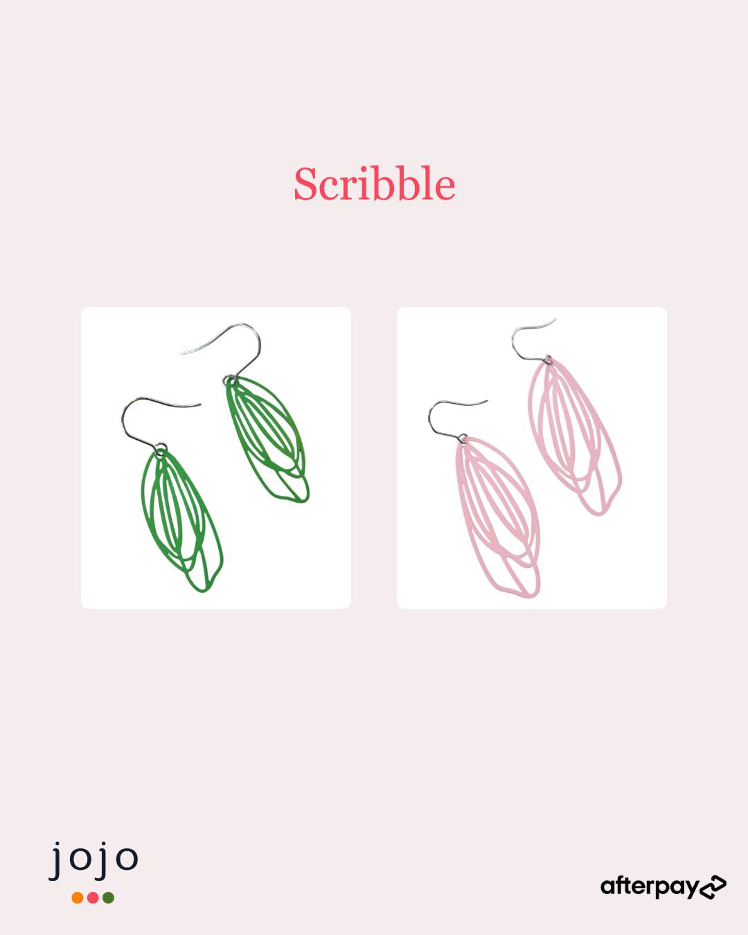 Did someone say COLOURPOP? Our popular Scribble Earrings now come in green and soft pink.