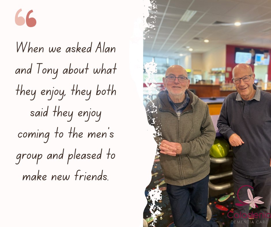 Dementia Action Week is a time to raise public awareness, to promote understanding and create more dementia friendly environments and communities. Here at Caladenia, we tick off those boxes! We provide social engagement, activities and support to our members living with dementia.
If you are, or you know someone living with dementia and would like to access our services, please do not hesitate to call on 9727 2222 or email caladenia@caladenia.com.au.
As part of Dementia Action Week here at Caladenia, we have asked our members a few questions over the past few weeks.
"Do you have a special memory you would like to share?"
“What’s something you’ve really enjoyed in life?"
"What have you enjoyed about today?" and/or
"If you could give one bit of advice to our younger generation, what would it be?". Over the week, you will see some of our wonderful members and their answers.
#DementiaActionWeek #caladeniadementiacare #livingwellwithdementia #abendintheroadnottheendoftheroad