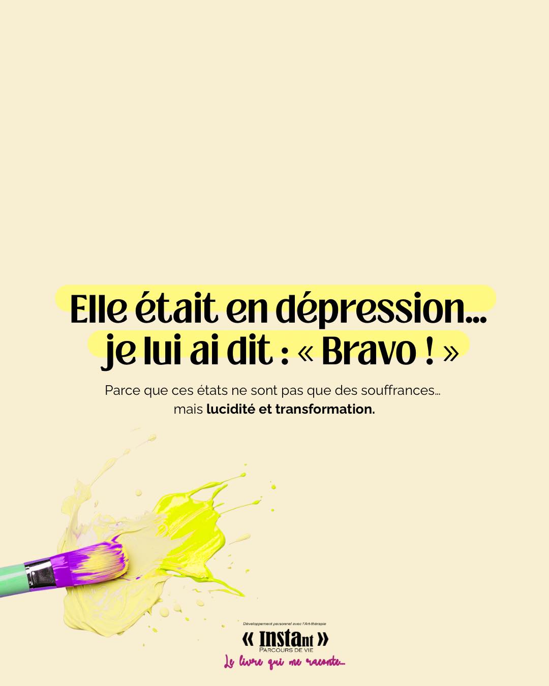 Elle était en dépression, je lui ai dit « bravo!!! »
Quand une cliente traverse un burn-out ou une dépression, je lui présente toujours mes félicitations !
Pourquoi ? Parce que ces états ne sont pas seulement des souffrances à éradiquer.
Ce sont des signaux puissants de lucidité et de transformation.
Comme l’écrit @Pierre Fédida dans « Des bienfaits de la dépression », la dépression peut être une protestation silencieuse contre un environnement trop exigeant, trop vide de sens, une manière pour le psychisme de reprendre contact avec ce qui échappe ou résiste. Une forme de lucidité douloureuse.
En médecine chinoise, la dépression peut être reliée à deux éléments :
🌬 Air (Métal) : régit poumons et gros intestin, favorise le lâcher-prise, la libération de la tristesse et la clarté mentale. Le gros intestin aide à se débarrasser de l’ancien, au sens physique et mental.
💧 Eau : énergie vitale, source de sagesse, circulation et purification, favorise confiance et optimisme.
Burn-out et dépression ne sont pas seulement des alertes.
Ce sont des zones de transformation :
▫️Observer ses forces et ressources
▫️Réorganiser sa relation à soi et au monde
▫️Retrouver fluidité et énergie créatrice
L’art-thérapie intuitive et vibratoire 🎨✨ permet de mettre en lumière ces éléments, d’explorer ses émotions et pensées, et de reconnecter avec sa force intérieure.
Envie de tester ?
Réserve ton atelier découverte et explore tes forces et ressources pour retrouver fluidité et énergie créatrice.
👉 http://www.instant-lelivre.fr
