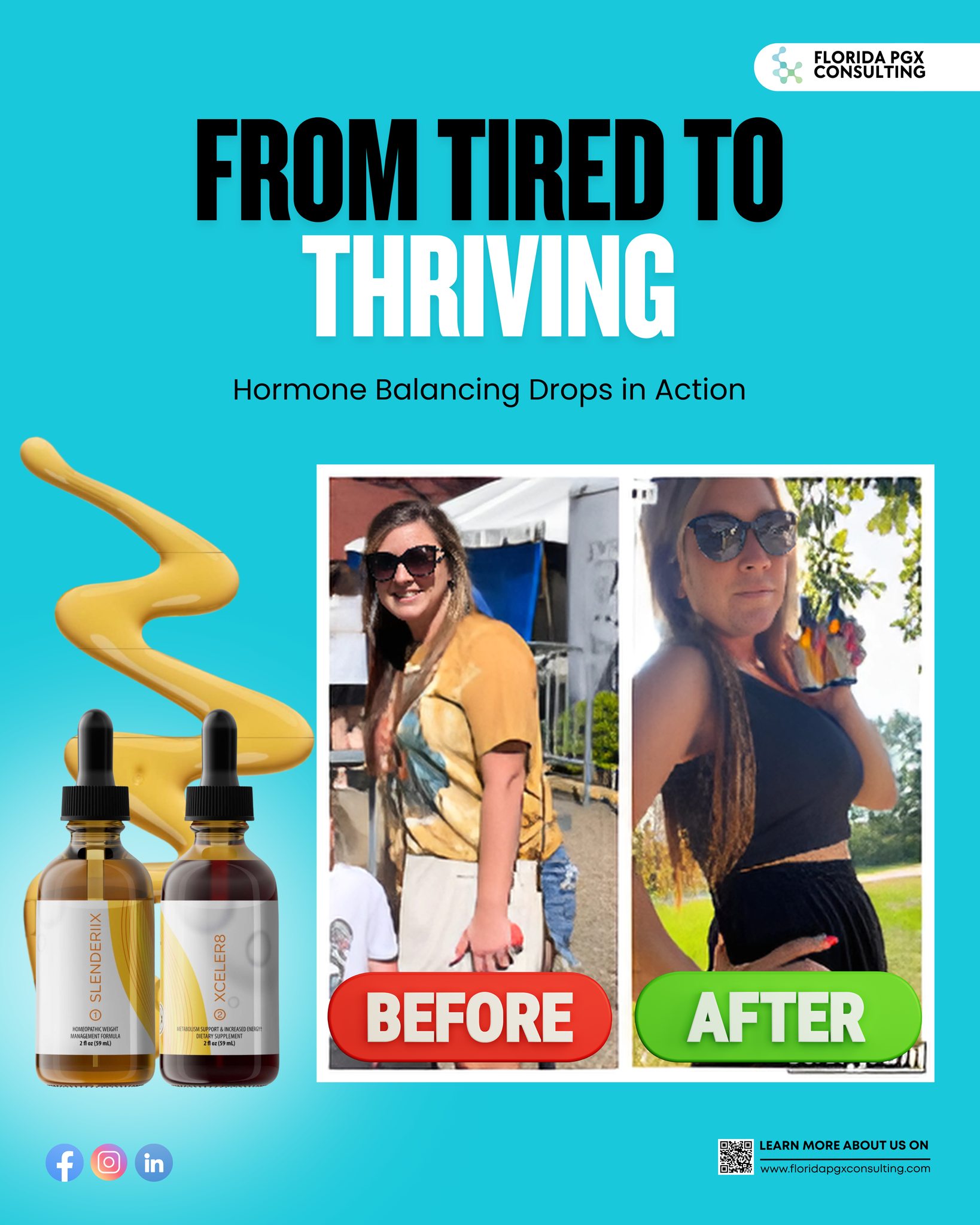 Ashley says it best… ⤵️⤵️⤵️⤵️⤵️
“Yep! They work!
In 4 months I’ve lost 22 lbs and over 5 inches in my waist! They also gave me my confidence back, increased my energy, help me sleep like a baby all night, and did wonders with my moods and anxiety.”
These drops are LIFE CHANGING guys!
I have boxes in stock ready to ship today! 🩷💦
DM for orders...
#HormoneBalance #WomensHealth #MetabolismReset #PrecisionWellness #BalanceYourHormones #FunctionalPharmacy #NaturalWellness #HealthyHormones #FeelLikeYourselfAgain