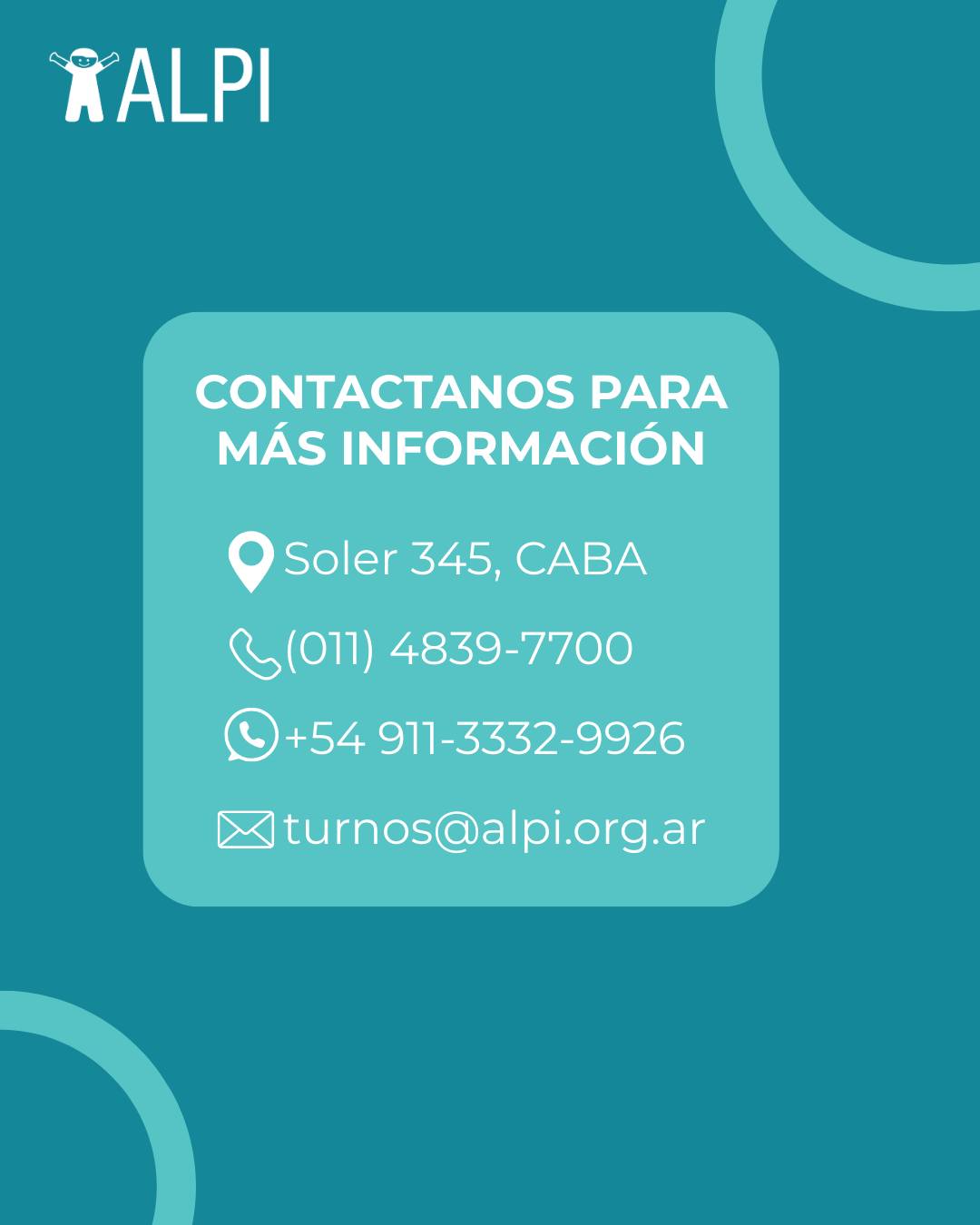 En ALPI contamos con consultorios externos de Fonoaudiología, donde brindamos atención ambulatoria y personalizada a pacientes con enfermedades neurológicas como ACV, Parkinson, Esclerosis Múltiple y Traumatismos de cráneo, entre otras.
A través de la intervención en el habla, deglución, lenguaje y funciones cognitivas, buscamos mejorar la comunicación, la seguridad en la alimentación y la calidad de vida de cada una de las personas que recibe tratamiento. 💙
📍 Soler 3945, CABA
📞 (011) 4839-7700
📲 +54 911-3332-9926
✉️ turnos@alpi.org.ar
#ALPI #ConsultoriosExternos #Fonoaudiología #Rehabilitación #Lenguaje #Deglución #Habla #FuncionesCognitivas #Salud #Neurorehabilitación