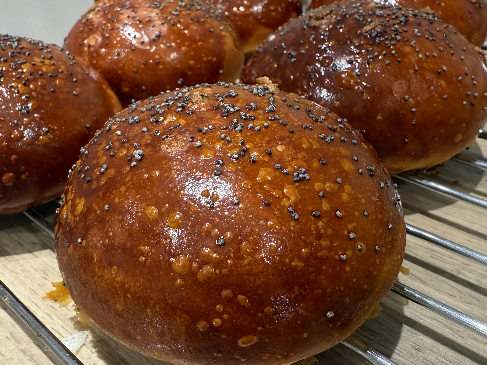 Freshly baked milk rolls soon to be filled with cola pulled brisket, horseradish cream & pickles for "late food" for tonights wedding.
Everything we serve on our events, whether late food, tasting menu or a buffet is all hand made in our commercial kitchen.
#reading #inhomedining #oxfordshire #party #caterer #finedining #britishproduce #luxury #privatechef #passion #dinner #wedding #gardenparties #buffet #bowlfood #barbecue #bespoke