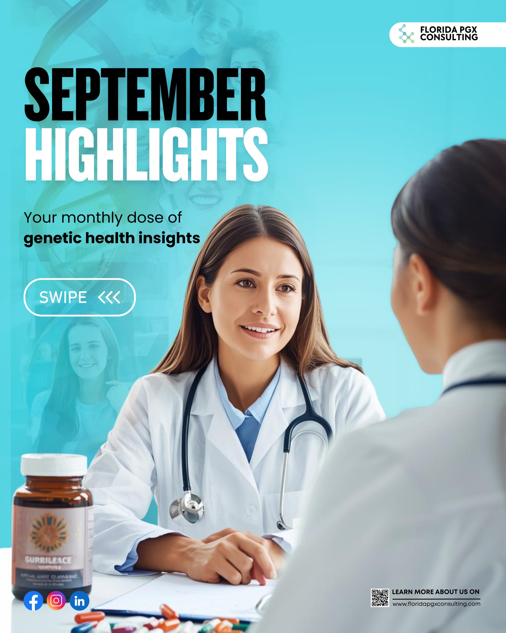 ✨ September Highlights are here! ✨
We pulled together your favorite moments from this month—swipe through to revisit the insights that made the biggest impact.
👉 Which one inspired you the most?
#MonthlyRecap #GeneticsJourney