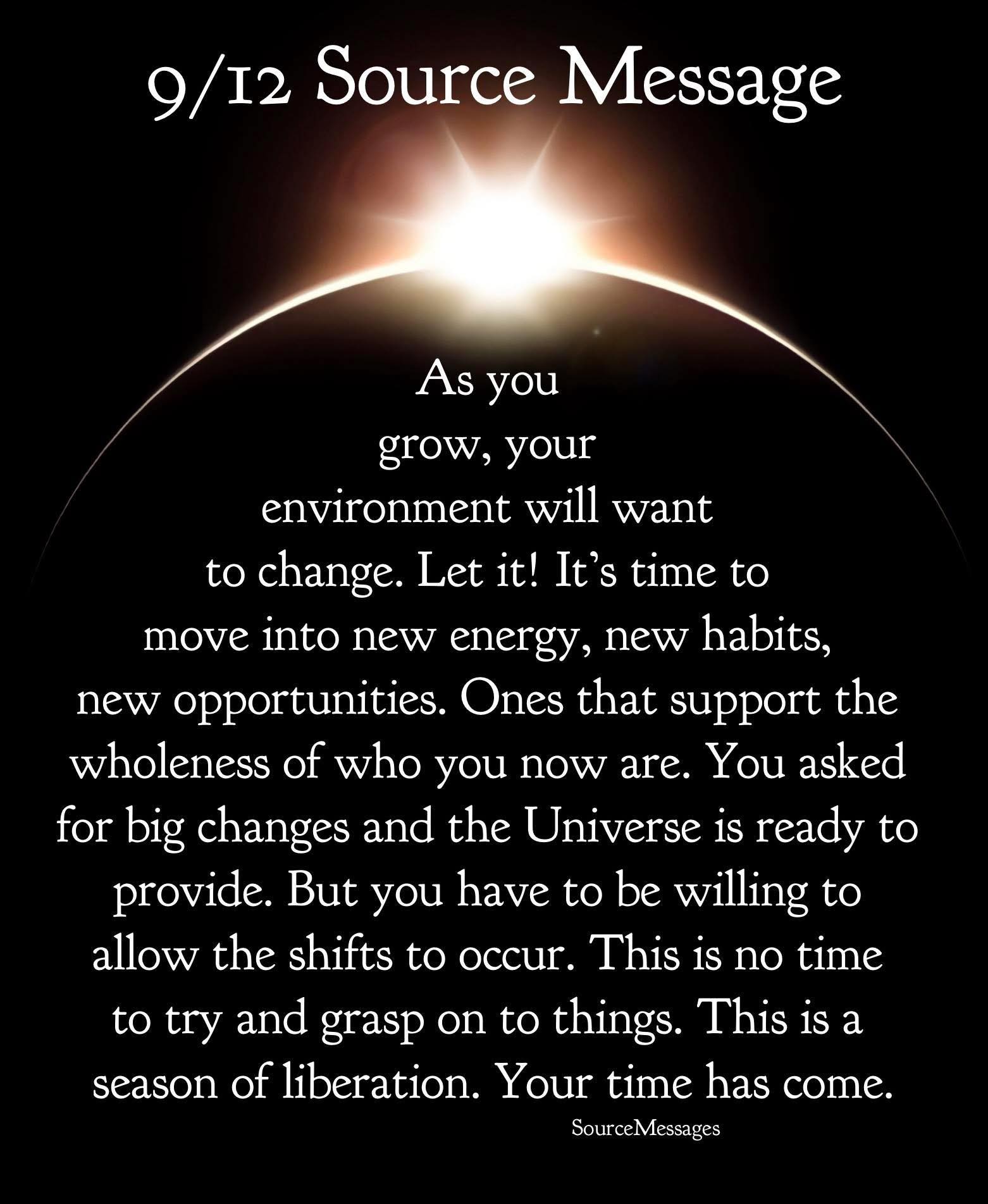 Embrace change and moving into new energy