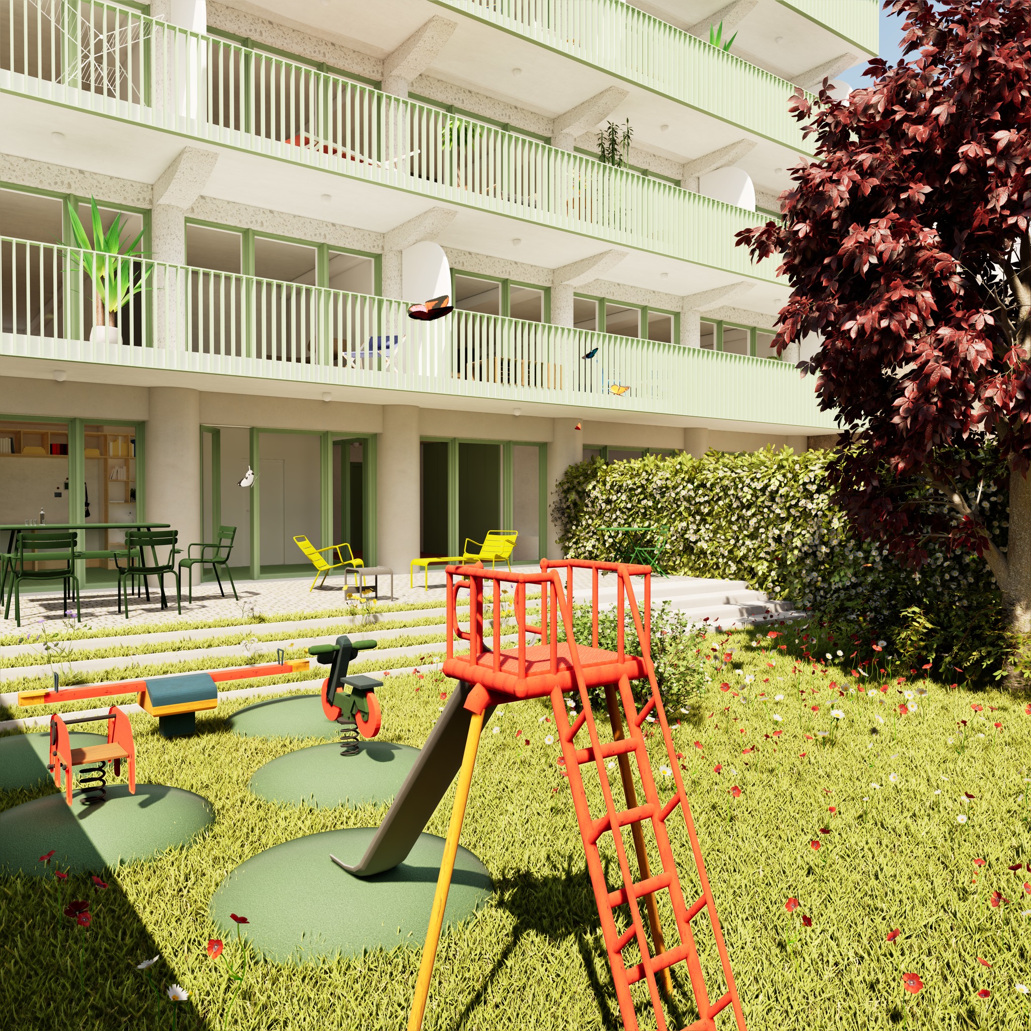 🌱 Un jardin, au cœur de la ville.
Votre Immeuble Idéal propose un jardin partagé :
Sera-t-il un espace de jeux pour enfants ?
Chacun pourra voter pour son aménagement préféré !
📞 Envie de participer à cette aventure ?
📱 06 74 01 32 79
📧 contact@immeuble-ideal.fr
🌐 www.immeuble-ideal.fr
@modusaedificandi x @procivisprovence
@fidelisinvest — Vue sur Vert
#Marseille #EspacesCommuns #RezDeChausséeActif #HabitatParticipatif #BiblioLudothèque #SalleVidéo #AtelierPartagé #CuisineCollective #ArchitectureConviviale #ImmobilierNeuf #ModusÆdificandi #ProcivisProvence #CoConstruction #DesignCollectif #VilleDuQuartDHeure #VivreAutrement