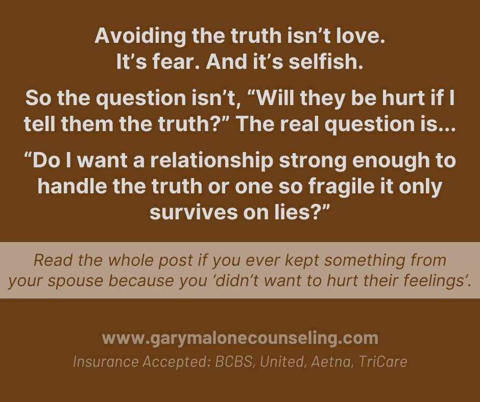 Let's stop calling dishonesty 'protecting someone’s feelings'.
A client told me recently: “I’m not always transparent with people because I don’t want to hurt their feelings.”
On the surface, that sounds noble. But let’s be honest, avoiding the truth isn’t love. It’s fear. And it’s selfish.
When you withhold the truth, here’s what you’re really saying:
- “I don’t think you’re strong enough to handle reality.”
- “I’d rather manage your emotions for you than trust you to carry them yourself.”
- “I’m more concerned about my comfort than about our relationship being built on honesty.”
That’s not protecting them, it’s controlling them. You’re deciding what they can or cannot handle, and in the process, you shrink them down instead of honoring their strength.
And let’s be real: most of the time, the person you’re really protecting is yourself. You don’t want to deal with the discomfort of them being upset. You don’t want to feel the guilt that comes with their reaction. So you keep things surface-level, convincing yourself you’re being kind, when what you’re really doing is avoiding your own unease.
Here’s where it gets even deeper: this pattern is often tied to relationship attachment issues, especially anxious attachment. The undercurrent belief is:
“If I do something that hurts them, they might leave me. And I can’t handle that.”
So instead of being honest, you hide. You soften. You lie by omission. Not because you’re cruel, but because you’re terrified of loss.
Here’s the truth worth sitting with:
- You are not responsible for an adult’s emotions.
- You are responsible for whether you show up with integrity and honesty.
When you minimize your truth, you don’t just abandon yourself, you rob the other person of the dignity of reality.
Because love without truth isn’t love at all. It’s performance.
So the question isn’t, “Will they be hurt if I tell them the truth?” The real question is, “Do I want a relationship built on reality, or one built on pretending?