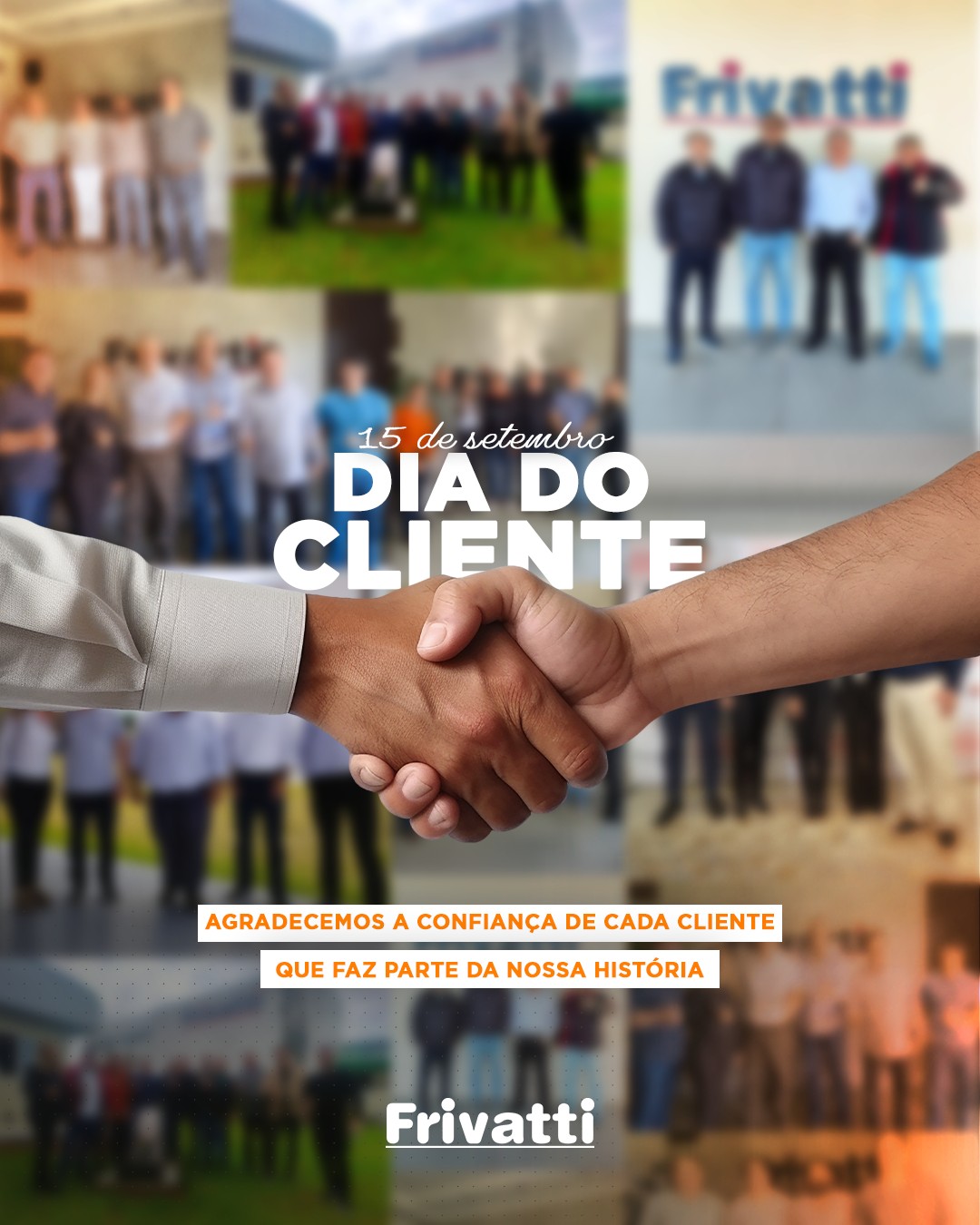 ✨ Hoje é dia de celebrar quem caminha ao nosso lado todos os dias: nossos clientes! 🤝💙
Na Frivatti, cada parceria é construída com confiança, dedicação e respeito. É graças a vocês que continuamos crescendo e escrevendo uma história de trabalho e conquistas. 📈🌟
O nosso muito obrigado a todos que acreditam na gente e fazem parte dessa trajetória. Vocês são a razão do nosso compromisso em sempre buscar o melhor! 🙏💼
Feliz Dia do Cliente! 🎉
#DiaDoCliente #Frivatti
