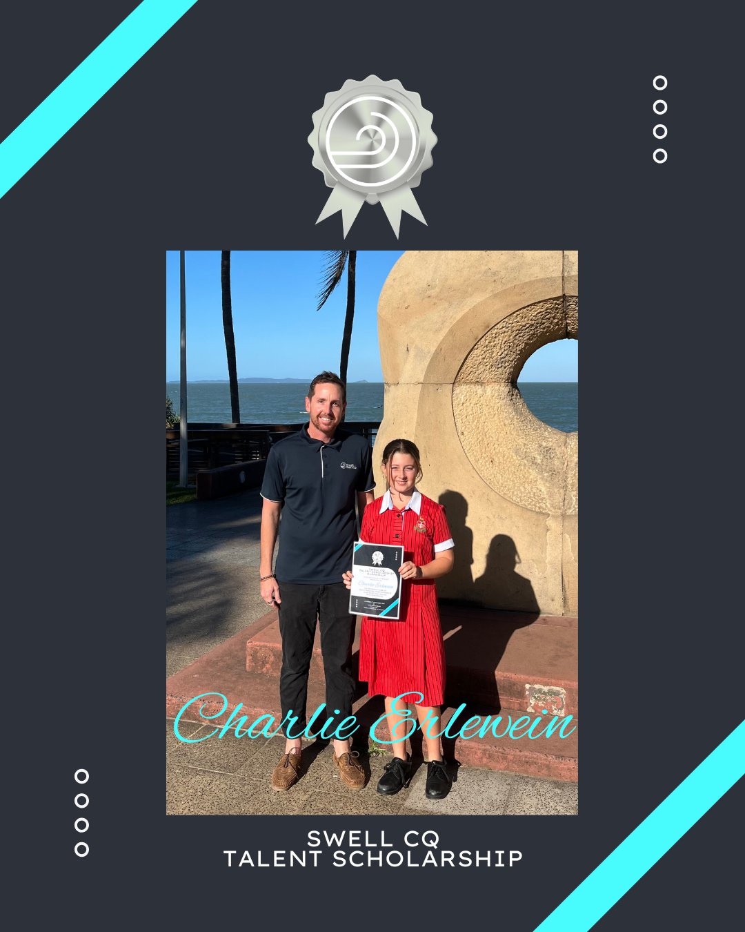 Congratulations Charlie!!
We warmly congratulate her on being awarded a Runner-Up in the Swell CQ Talent Scholarship Program 2025. Her dedication to academic excellence, community service, and environmental advocacy is truly inspiring. At such a young age, she has already made an extraordinary impact, and this recognition is a testament to her hard work, leadership, and passion. We look forward to seeing her continue to achieve great things and make a lasting difference for her community and the environment.