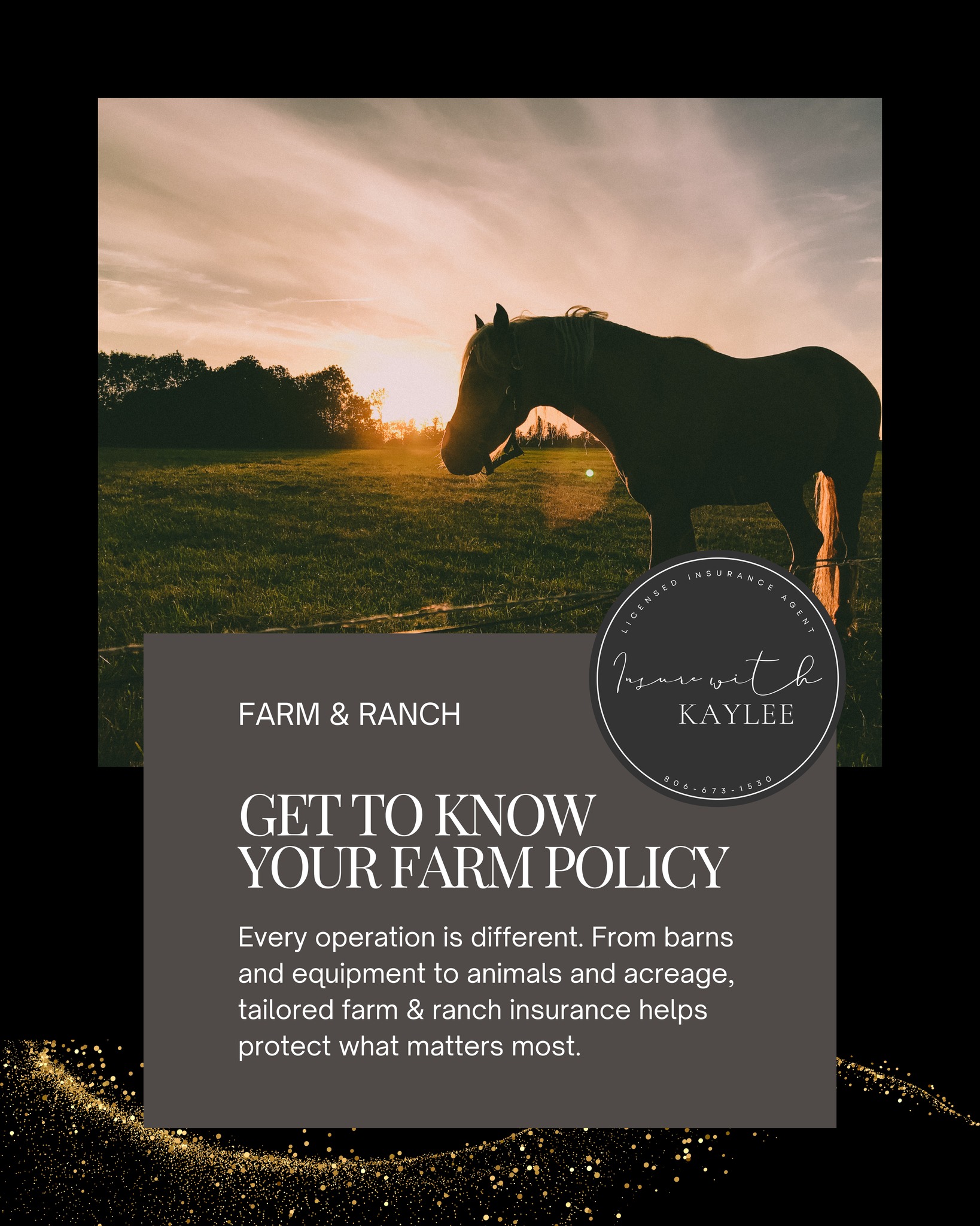 No two ranches are the same—and neither should their coverage be. Protect your barns, animals, and land with insurance built for you.
Insurewithkaylee@gmail.com
https://www.kayleeimkeequineagent.com/
#InsureWithKaylee #FarmRanchInsurance