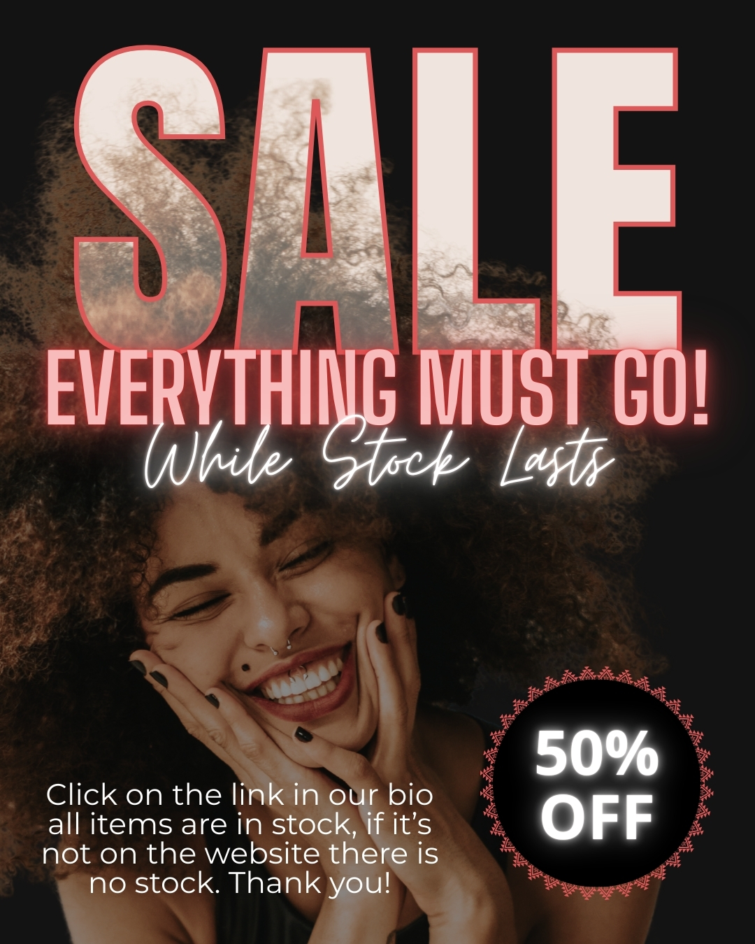 🔥 50% OFF EVERYTHING 🔥
Everything must go – while stock lasts! 🛒
Shop the sale now via the link in our bio – if it’s not on the site, it’s not in stock. ✨
#LocnRoll #HairCareSale #CurlyHairProducts #AfroHairCare #NaturalHairCare #CurlyCommunity #AfroCommunity #HairCareDeals #NaturalCurls #EverythingMustGo #CurlyHairSale #AfroHairSale #HairProductsOnSale