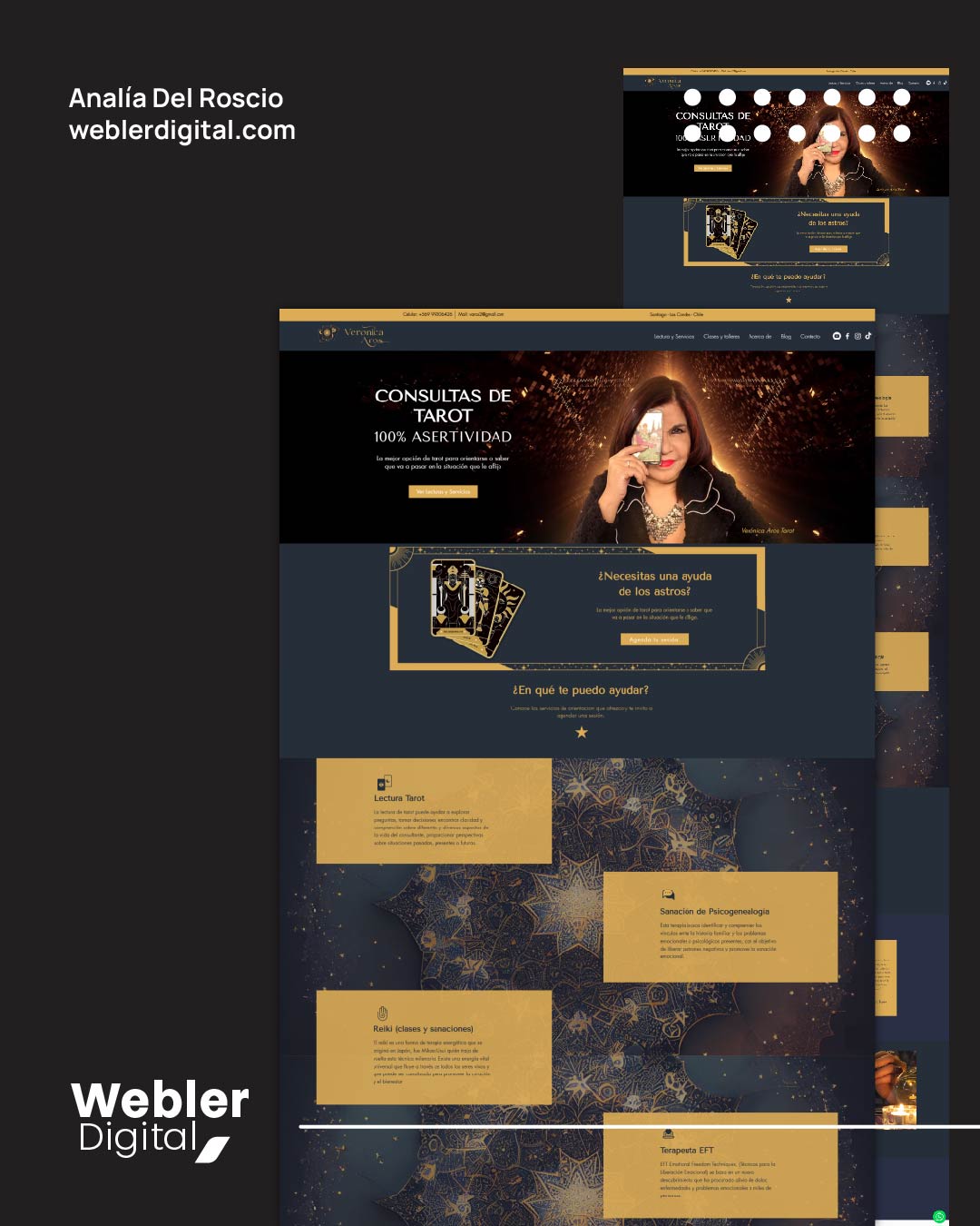 Nos encanta compartir el trabajo que hemos desarrollado con nuestros clientes.
👉 Hoy compartimos el sitio web https://www.veronicaaros.com/
Sitio informativo de TAROT. Vero es una de las mejores tarotistas de Chile. Muy asertiva en sus lecturas. ¿Necesitas ayuda de los astros?
✨ Te invitamos a conocer su sitio para que revises la variedad y calidad de servicios.
💡¿Quieres impulsar tu negocio?, contáctanos:
weblerdigital.com
Whatsapp: +569 9023 1910
info@weblerdigital.com
✨Webler Digital, Wix Expert Partners
#desarrolloweb #diseñoweb #ecommerce #growthdigital #growthmarketing #empresas #negocios #wix #wixpartners #tarot