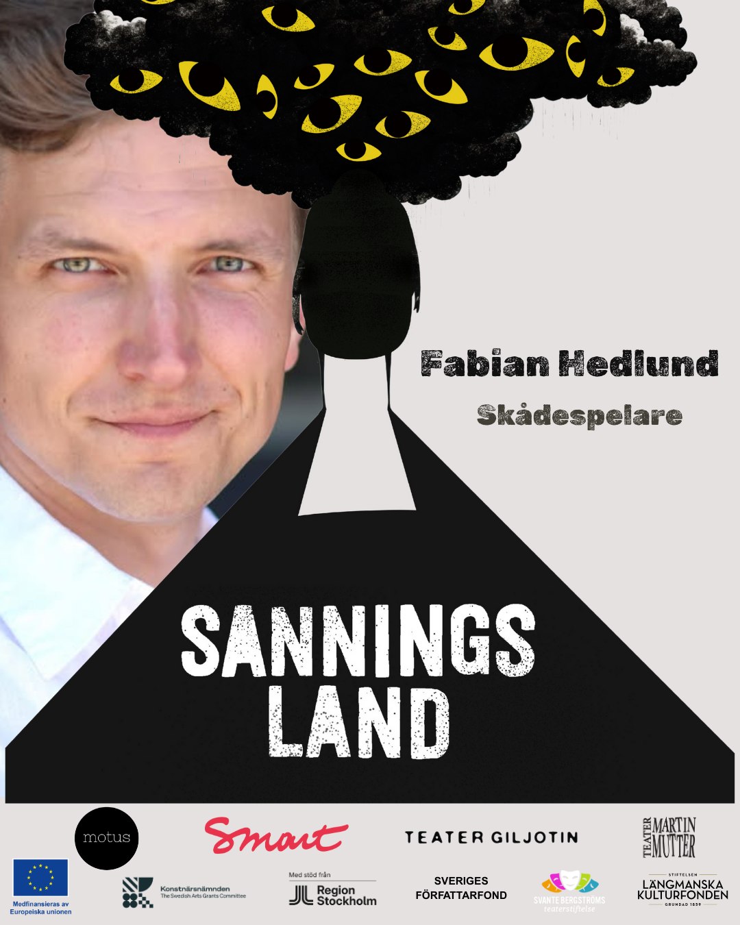 Idag presenterar vi en av Sanningslands skådespelare ! 🎭 ✨
@motusdansteater
♠️Vem är du?
Jag heter Fabian, 32 år gammal och jobbar som skådespelare, regissör och teaterlärare. Jag har alltid älskat att dansa, men lever för skådespeleriet.
♠️Vad gör du i projektet?
Jag spelar den ryska tonåringen Michail som slits mellan sanning och lögn, land och familj, hopp och uppgivenhet. Jag spelar också en halvdöv morfar, en fnittrig kusin, en gråtande AI och mycket mer!
♠️Hur känns det att vara med i den här föreställningen?
Det känns läskigt, viktigt och överväldigande att spela en så aktuell pjäs, som på ett sätt utspelar sig samtidigt som vi spelar den.
Jag hoppas att den kan väcka tankar och leda till handling
📍Teater Giljotin i Stockholm
📅 23 sep – 1 okt
📍Teater Martin Mutter i Örebro
📅 7-11 oktober.
🔗 Mer info och biljettlänkar i bio.
Projektet genomförs med stöd av :
EU-kommissionen - Projektet medfinansieras av Europeiska Unionen
Konstnärsnämnden
Med stöd av Region Stockholm
Svante Bergströms Teaterstiftelse
Längmanska Kulturfonden
Sveriges författarfond