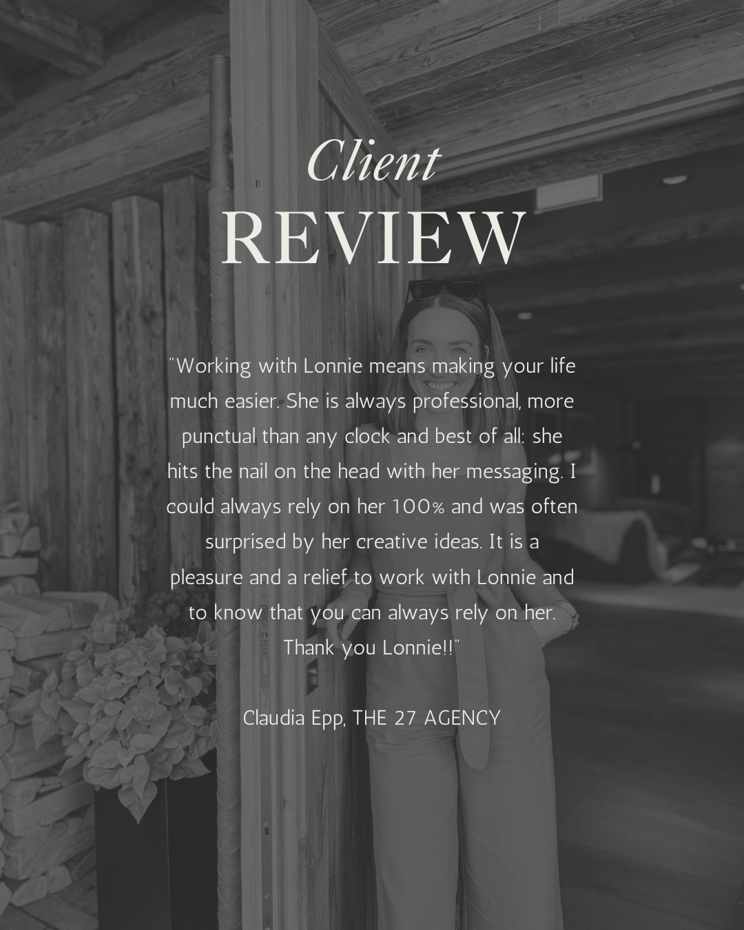 Kind words from a previous client.
Original review in German:
“Mit Lonnie zu arbeiten bedeutet, sich das Leben viel einfacher zu machen. Sie ist immer professionell, pünktlicher als jede Uhr und das Beste: sie trifft mit ihren Messages genau auf den Punkt. Ich konnte mich jederzeit zu 100% auf sie verlassen und war oftmals wieder aufs Neue überrascht über ihre kreativen Einfälle. Es ist eine Freude und eine Erleichterung mit Lonnie zu arbeiten und zu wissen, dass man sich stets auf sie verlassen kann. Danke Lonnie!!”
- Claudia Epp, THE 27 AGENCY.
Translation into English:
“Working with Lonnie means making your life much easier. She is always professional, more punctual than any clock and best of all: she hits the nail on the head with her messaging. I could always rely on her 100% and was often surprised by her creative ideas. It is a pleasure and a relief to work with Lonnie and to know that you can always rely on her. Thank you Lonnie!!”
If you'd like to have a chat about outsourcing your social media marketing - feel free to send me a DM or email lonneke@omeshorn.at.
.
.
#instagramagency #socialmediamarketer #socialmediamanager #boutiqueagency #contentmarketing #hospitality #luxuryhospitality #contentmarketingagency #instagramforbusiness #instagramexpert #instagrammarketingexpert #monaco #montecarlo #socialmediacontentcreation #socialmediamanagement