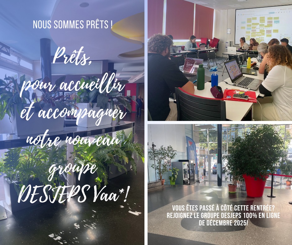 Lundi 10/09/2025 - Nouveau groupe DESJEPS - Nouvelle promo Va'a - C'est définitif, c'est la rentrée! Et quel plaisir de se retrouver en présentiel. Chez Blue Up, nous avons bien sûr l'habitude de vous retrouver en ligne mais nous apprécions beaucoup aussi notre session avec 12 jours de présentiel. Mais pourquoi Va'a alors? Nos promos ont des noms pour créer une identité collective; et quoi de mieux quand Carine depuis la Nouvelle-Calédonie nous propose : Va'a... Va'a c'est la pirogue qui va d'île en île dans l'archipel; c'est aussi la parole qui est donné. Cette proposition si poétique et si parlante pour nos acteurs socio-éducatifs, de l'animation et du sport a tout de suite trouvé sa place. Nous allons voguer avec eux pour les 15 prochains mois...
#desjeps #formationprofessionnelle #rentrée