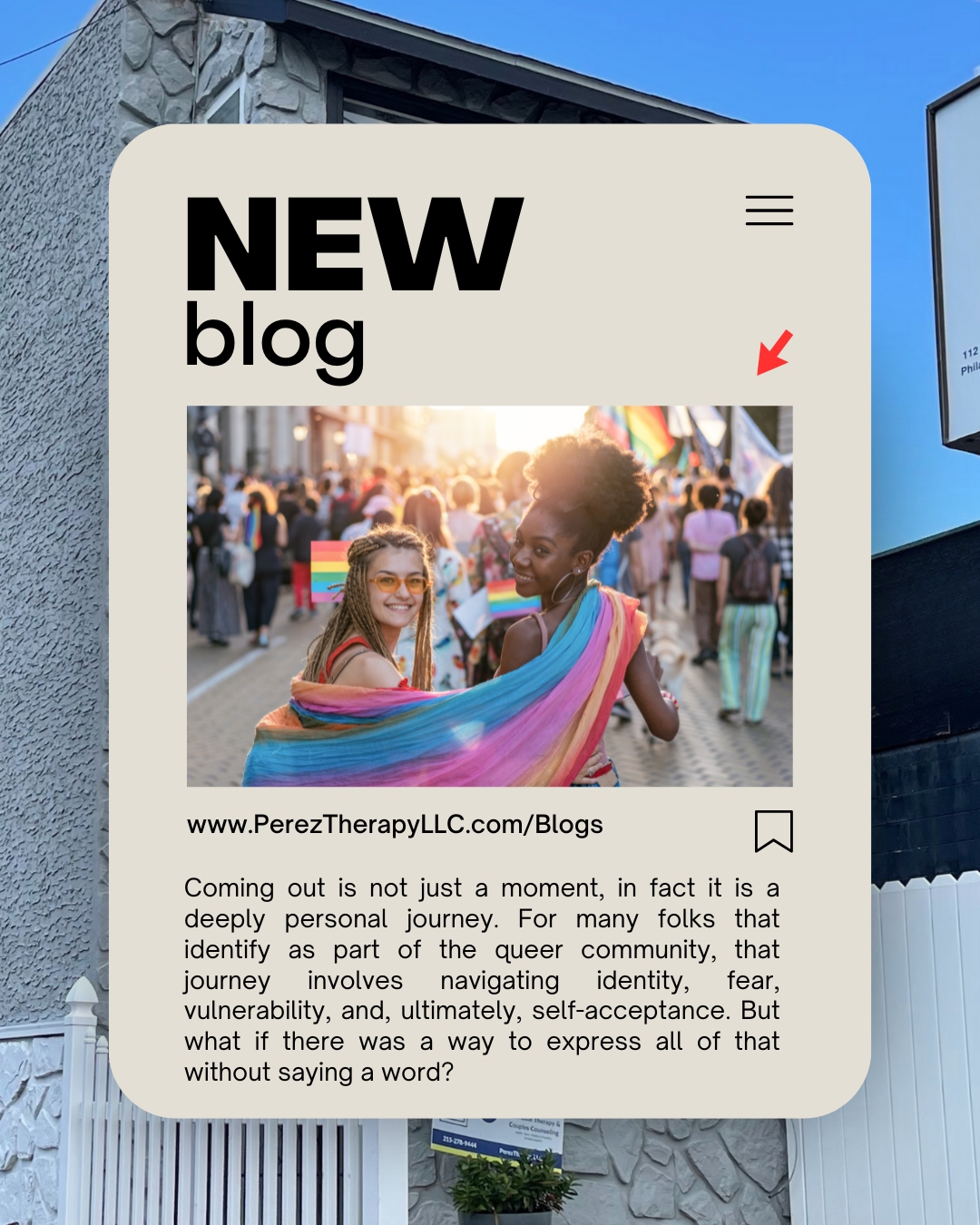 🌈 Coming out is not just a moment; it is a journey of self-discovery, vulnerability, and courage. For many in the LGBTQIA2S+ community, art therapy provides a powerful means to express what words cannot convey.
In our latest blog, Hannah Muller, ATR-BC, LPC shares how art therapy can support identity, healing, and resilience during the coming out process.
📖 Read here:
https://www.pereztherapyllc.com/therapists
#arttherapy #LGBTQTherapy #CreativeHealing #phillytherapy #pereztherapyllc