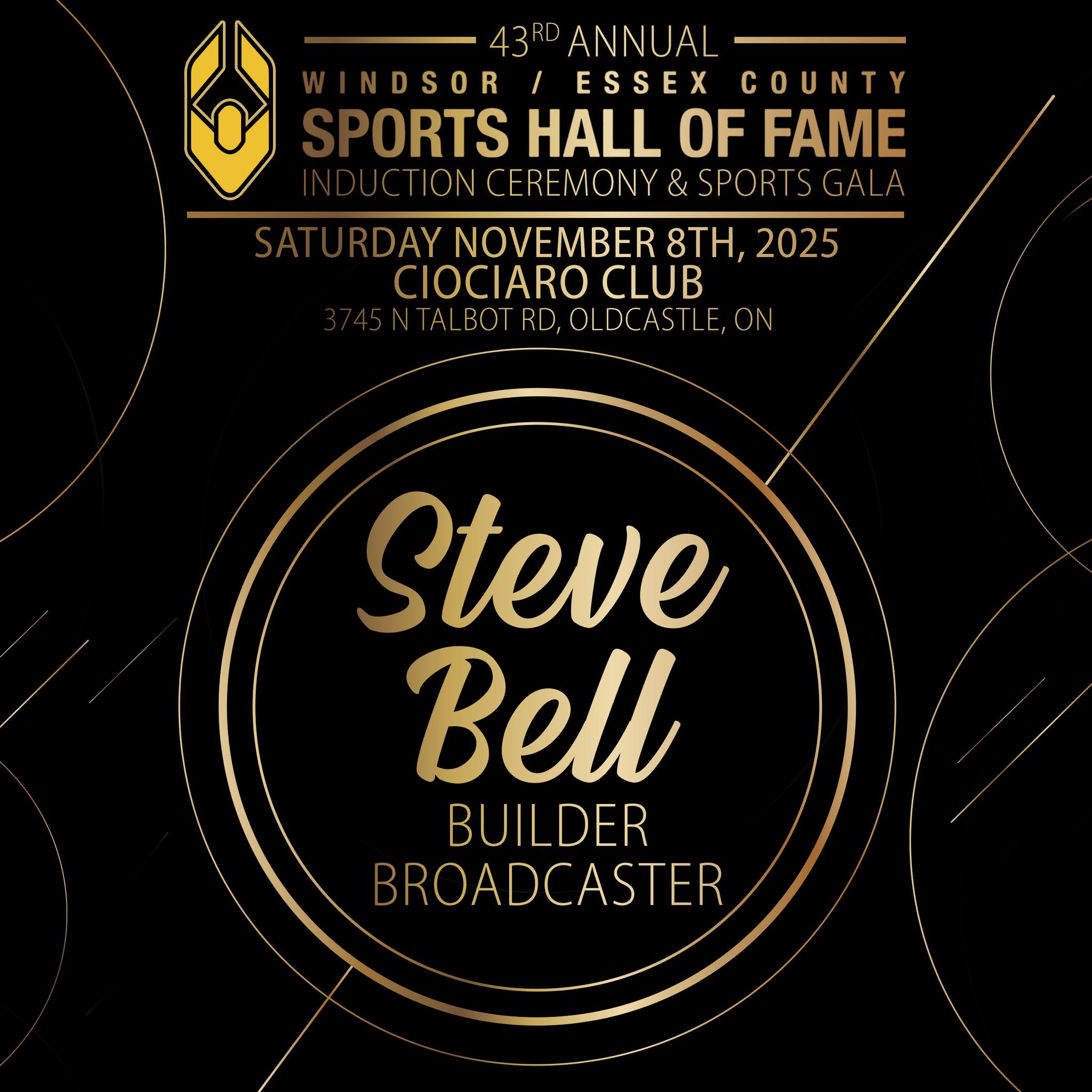 🎙️ Meet the Inductee - Steve Bell 🎙️
.
.
Steve Bell, or “Beller” made his name known in Windsor/Essex as the Voice of the Windsor Spitfires. He may have tripped into sports broadcasting, but that’s exactly where he thrived! He has interviewed the best-of-the-best in the area, and has truly made his mark in the Builders Category of the Windsor/Essex Sports Hall of Fame!🏆
.
.
Join us in Honouring Steve at our 43rd Annual Gala on Saturday November 8th at the Ciociaro Club of Windsor!
.
To purchase tickets 🎟️ use the link in our bio, or visit www.WECSHOF.com
.
.
#wecshof #HallOfFame #Gala #Athletes #Builders #Inductees #windsoressex
#windsor #Sports