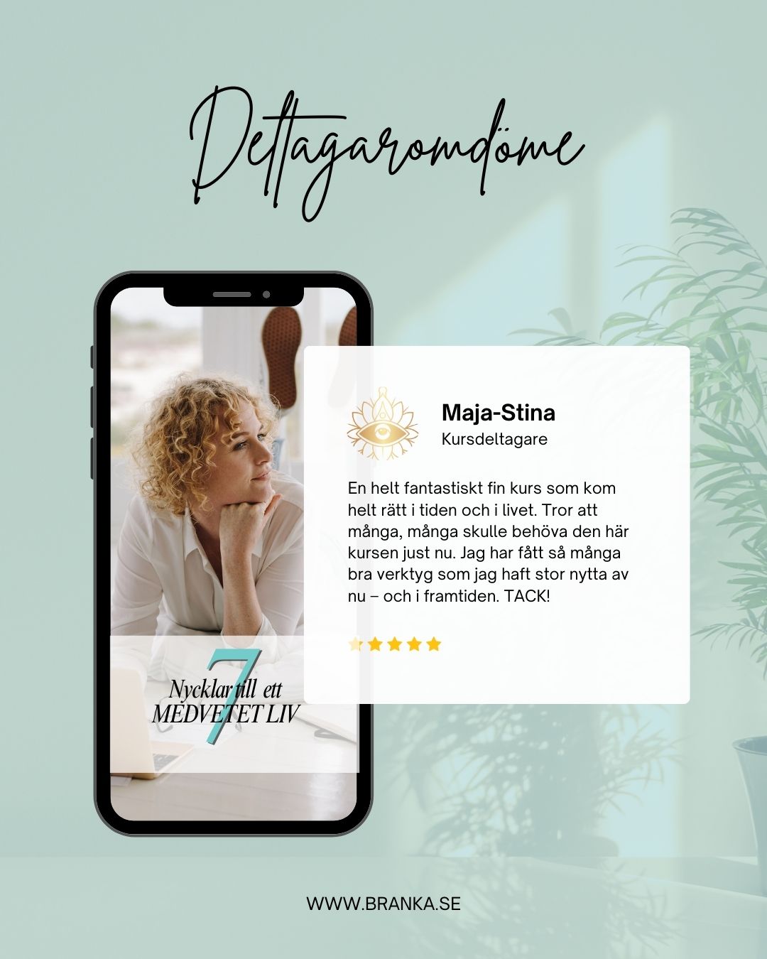 HÖSTERBJUDANDE! 7 nycklar till ett medvetet liv – en favorit i repris för dig som missade sommarens specialpris.
Det är lätt att tro att livet handlar om tillfälligheter när det egentligen handlar det om våra val. Många av dem gör vi utan att ens märka det, påverkade av gamla mönster och tankar som begränsar oss.
När vi börjar leva mer medvetet förändras allt. Vi väcker vår inre kraft, ser våra mönster med nya ögon och börjar göra val som faktiskt speglar vilka vi innerst inne är. Det är först då vi kliver in i det liv vi är här för att leva.
Den här onlinekursen är till dig som:
– känner att du är redo för ett skifte
– vill leva mer från hjärtat
– längtar efter att förstå dina mönster och öppna nya dörrar
Du får allt du behöver för att göra resan i din egen takt – och skapa bestående förändring. Det börjar med en nyckel. Resten är din resa.
Du får:
🔹 E-bok (44 sidor)
🔹 8 inspirerande videomoduler
🔹 8 övningshäften
🔹 6 guidade meditationer
🌟 Och så en liten BONUS - Ditt obegränsade jag!
📥 Du kan ladda ner alla övningar och meditationer och behålla dem för alltid.
‼️Kanonpris t o m 28 september 595 kr (ord. 895 kr)
🎁 Tillgång till allt kurssidorna under tre månader efter köp.
En fullmatad, själfull workshop för dig som är redo att växa – inifrån och ut.
👉 Läs mer & boka på www.branka.se/7-nycklar-till-ett-medvetet-liv
🔗 Länk i profil @brankaokeijn
🌐 www.branka.se