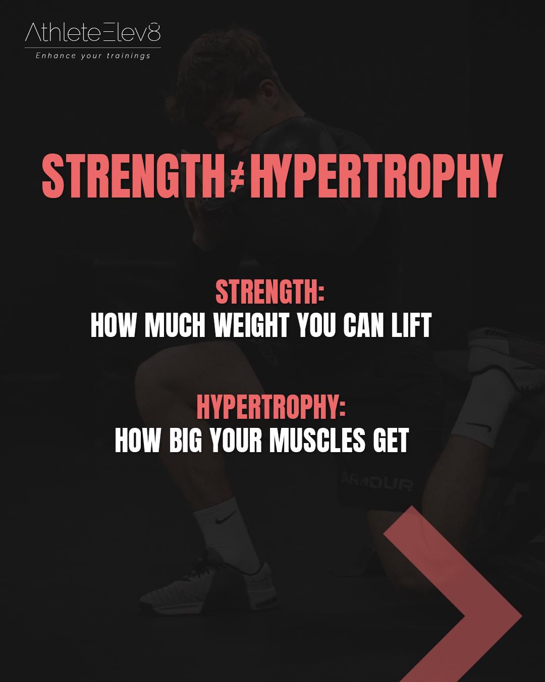 Strength vs Hypertrophy fundamentals serie #1 
.
.
.
.
#athleteselev8