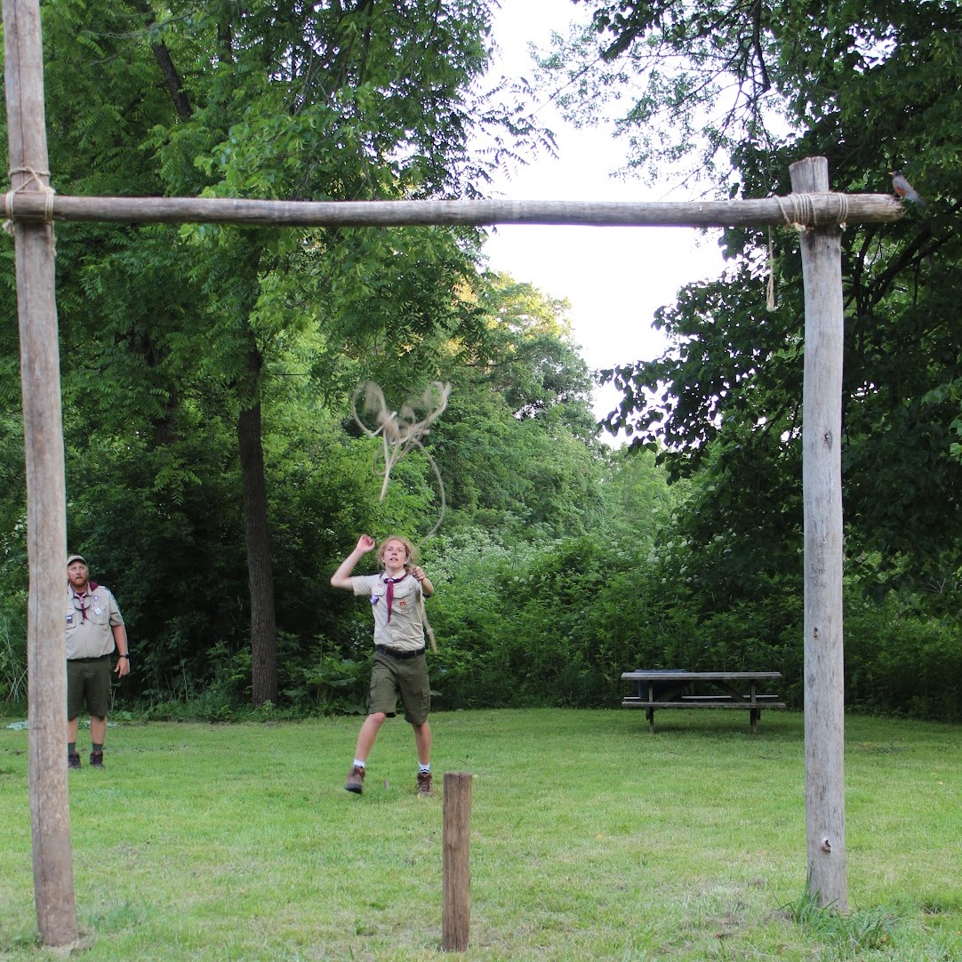 The next game in our campewide area game tour is the Rope Toss! Also located in Scoutcraft it challenges all the Scouts to throw a rope over the rope toss beam, tie a clove hitch to the log, and then hoist it in the air as fast as possible!
There are many tricks for this challenge from how you throw the rope, to how you tie the rope to the log, and then even the best ways to raise it in the air. This challenge is fun for all ages and Scouts have spent hours tossing ropes and raising logs to try and earn the best time.
What was your best time?
explorecanyoncamp.com
#SummerCamp #ScoutLife #relaxation #BSA #ScoutingAdventure #Webelosweekend #oa #orderofthearrow #SummerCamp2026 #findyourselfatcanyoncamp #FindYourselfAtCanyonCamp #eaglescouts #CanyonCampBSA #BSASumercamp #CanyonCamp #eaglescout #canyoncamp2025 #summercampbsa #ScoutsBSA #canyoncamp #bsasumercamp #bsa #canyoncampbsa #boyscoutsofamerica