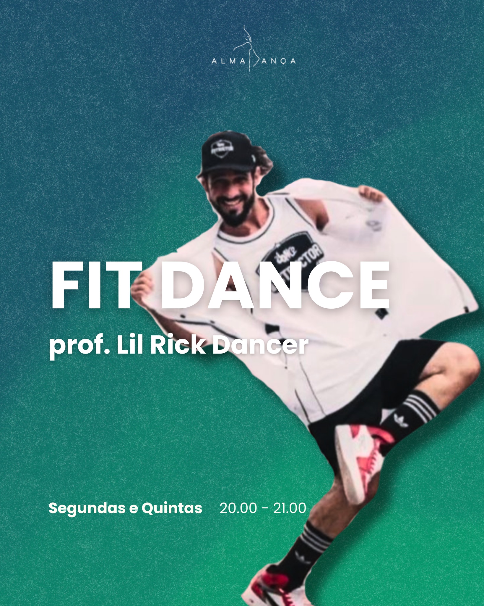 Energia e boa disposição não faltam na aula de Fit Dance com o Lil Rick!
Se o que procuras é a combinação perfeita entre diversão, dançar e queimar umas calorias, chegaste ao sítio certo! 😎