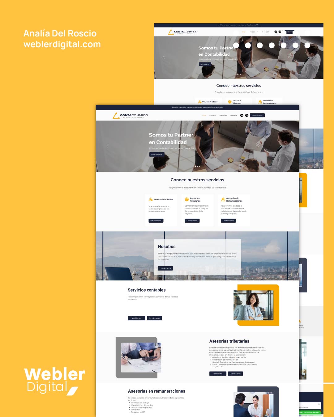 #Nos encanta compartir el trabajo que hemos desarrollado con nuestros clientes.
👉 Hoy compartimos el sitio web https://www.contaconmigo.cl/
Sitio informativo de servicios contables en Chile.
✨ Te invitamos a conocer su sitio para que revises la variedad y calidad de servicios.
💡¿Quieres impulsar tu negocio?, contáctanos:
weblerdigital.com
Whatsapp: +569 9023 1910
info@weblerdigital.com
✨Webler Digital, Wix Expert Partners
#desarrolloweb #diseñoweb #ecommerce #growthdigital #growthmarketing #empresas #negocios #wix #wixpartners #contadores #contadorpublico #contadorauditor