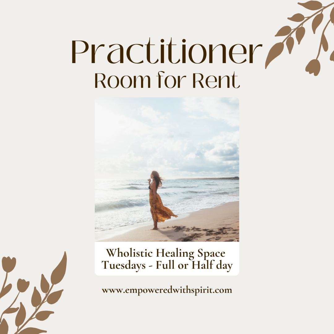 At Empowered with Spirit, we offer a holistic approach to health and wellbeing in a non-clinical environment. Our warm, inviting and energetic space is fully furnished and situated in the heart of the beautiful Mornington Peninsula, consisting of one practitioner room & one event/meeting/group space.
We are less than an hour travelling time from Melbourne CBD. Our space is suitable for a multitude of uses such as counselling, coaching, psychology, healing, massage, sound healing, along with many other therapies.
The additional event space is suitable for a small yoga class, group sound healing, support groups etc... alternatively it can also be used as an intimate and safe space for group work, meetings, training & workshops. Tables are also available for use in this area if required.
Ample free parking is also available. We offer an affordable, safe & secure venue.
If you would like a beautiful space to work from, please register your interest via;
https://www.empoweredwithspirit.com/practitioner-room-for-rent