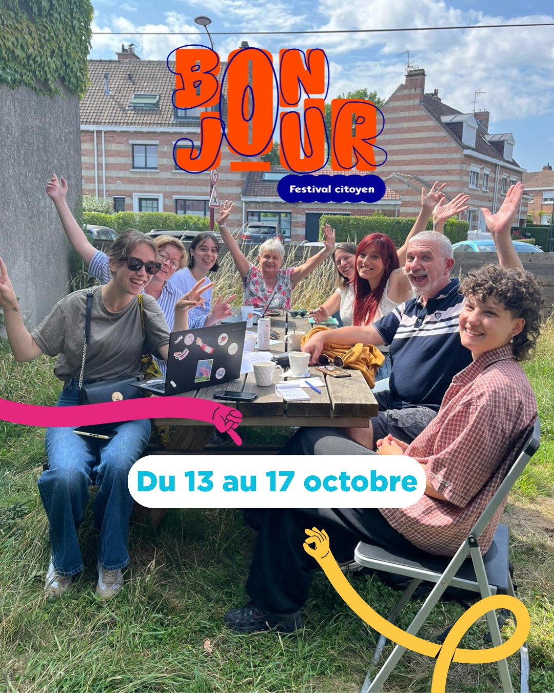 Du 13 au 17 octobre, c'est la grande semaine de la solidarité à Lille avec le festival BONJOUR 🎉🔥
Un évènement offert à tous les habitants de la @metropoledelille pour recréer du lien avec les personnes de la rue.
Nous sommes tous habitants du même territoire. Créons du lien et passons des moments ensemble ! 🙌
Parce qu'au fond, on est tous des gens.
Viens cuisiner en collectif, partager un repas avec 80 inconnus, te faire masser ou coiffer dans un bar, ou encore simplement faire la fête 🥳
Partage l'info à tes potes, tes collègues, tes parents, tes voisins, et toutes les personnes que tu croises à la rue pour les inviter à participer !
Toute la programmation ici 👉 festival-bonjour.fr (lien en bio)
PS : tu peux même devenir bénévole !!