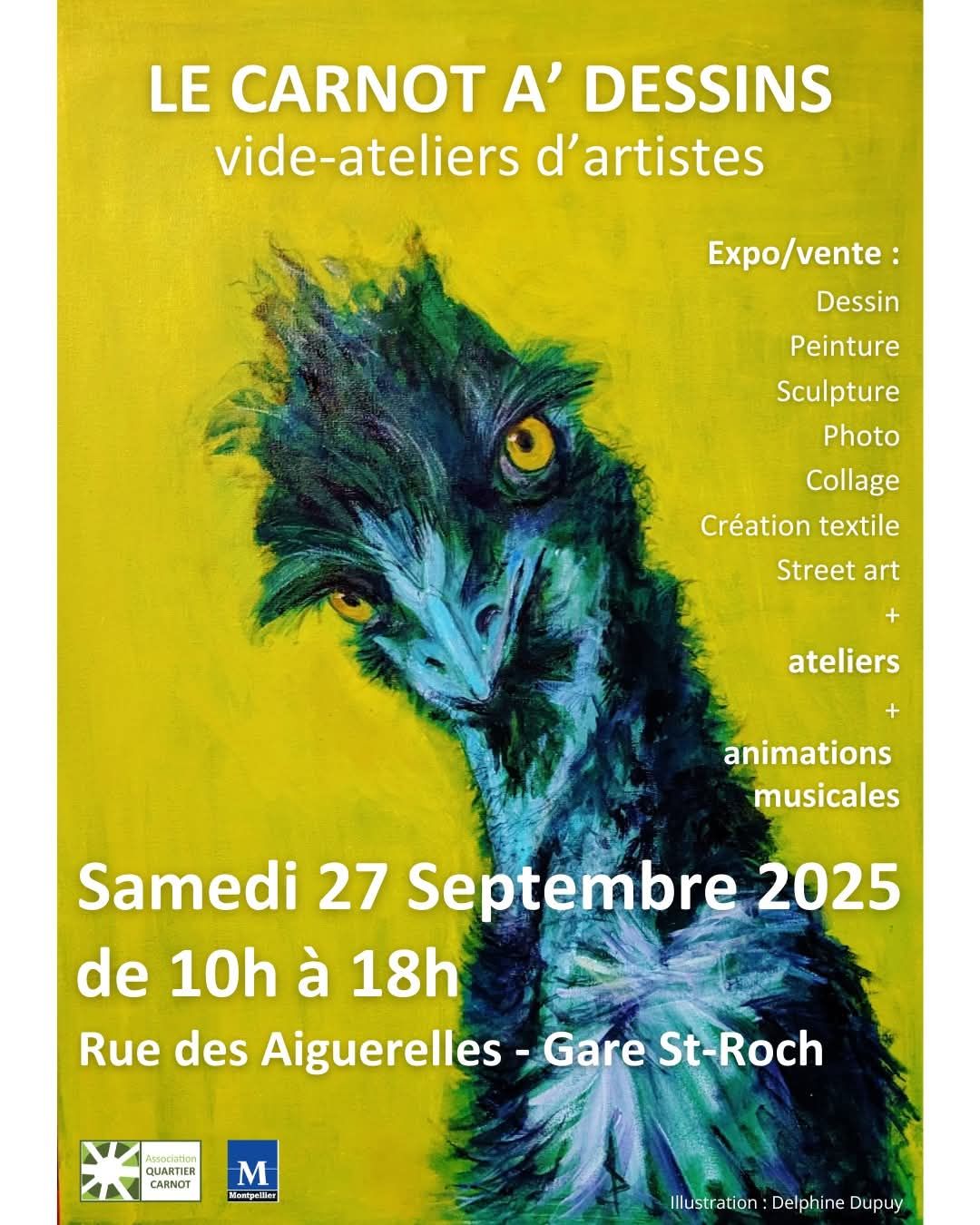SAMEDI 27 septembre on vide les ateliers d'artistes par ici. Viens nous aider à faire de la place !