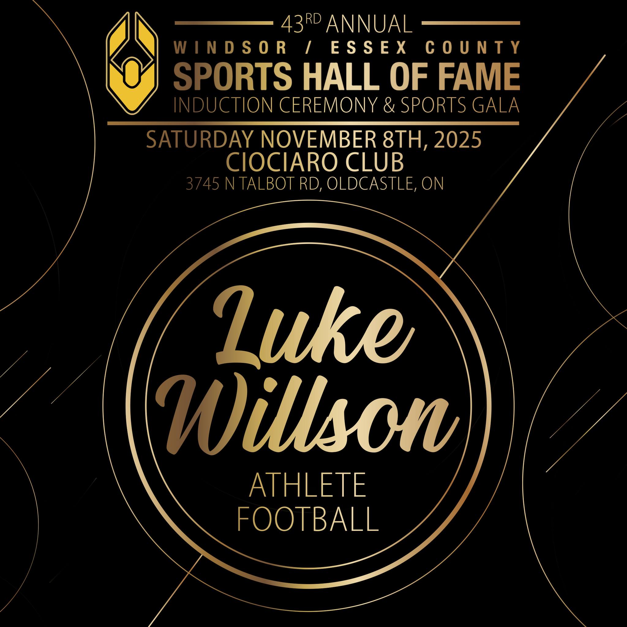🏈 Meet the Inductee - Luke Willson 🏈
.
.
Luke walked away from a promising baseball career in order to play football at the highest level. Winning a Super Bowl with the Seattle Seahawks in his rookie season was just the beginning! His success, perseverance and tenacity has truly cemented his place in the Windsor/Essex Sports Hall of Fame!🏆
.
.
Join us in Honouring Luke at our 43rd Annual Gala on Saturday November 8th at the Ciociaro Club of Windsor!
.
To purchase tickets 🎟️ use the link in our bio, or visit www.WECSHOF.com
.
.
#wecshof #HallOfFame #Gala #Athletes #Builders #Inductees #windsoressex
#windsor #Sports