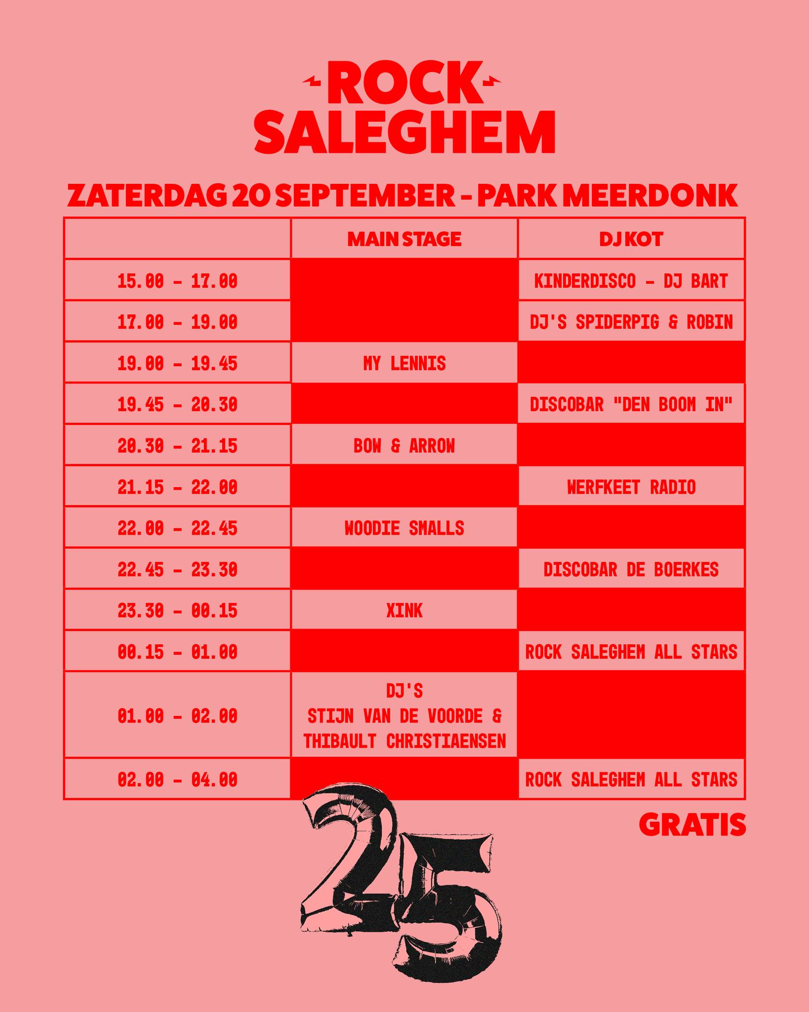 De timetable voor komende zaterdag!
#festival #waasland #GRATIS #rocksaleghem #free #sintgilliswaas