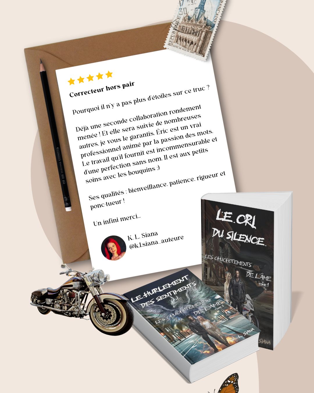 Bonjour à vous qui passez par ici ✨
Aujourd’hui, j’ai choisi de vous partager un doux mot.
Laissé par une auteure, dont la bienveillance et la bonté d’âme égalent le talent, que j’ai accompagnée pour la correction et la mise en page de son roman autoédité.
Un texte écrit avec brio. Une intrigue bien menée mettant en scène des personnages attachants, très travaillés, aux traits pluriels, et servie par une plume singulière et addictive...
Alors non, l’autoédition n’est pas le parent pauvre de la littérature.
Elle incarne parfois la voie la plus exigeante. Celle de l’audace, de la liberté… et du soin.
🌿 @k.l.siana_auteure, travailler avec vous sur vos projets m’a procuré un tel plaisir !
Merci infiniment pour ce témoignage qui me rappelle, si besoin, pourquoi j’ai choisi ce métier.
📚 Et vous, vous disposez d’un manuscrit en cours ?
🟩 Sachez que je propose plusieurs niveaux de correction adaptés à chaque projet : de la simple relecture à la révision stylistique complète.
👉 Si l’envie de me confier votre texte vous titille, écrivez-moi ✉️
Je suis là pour faire sonner vos mots – avec rigueur, tendresse... et ponctuation 😊
#pieddemouche #bonnesfeuilles #autoédition #correctionprofessionnelle #témoignageclient #romanfrançais #auteurindépendant