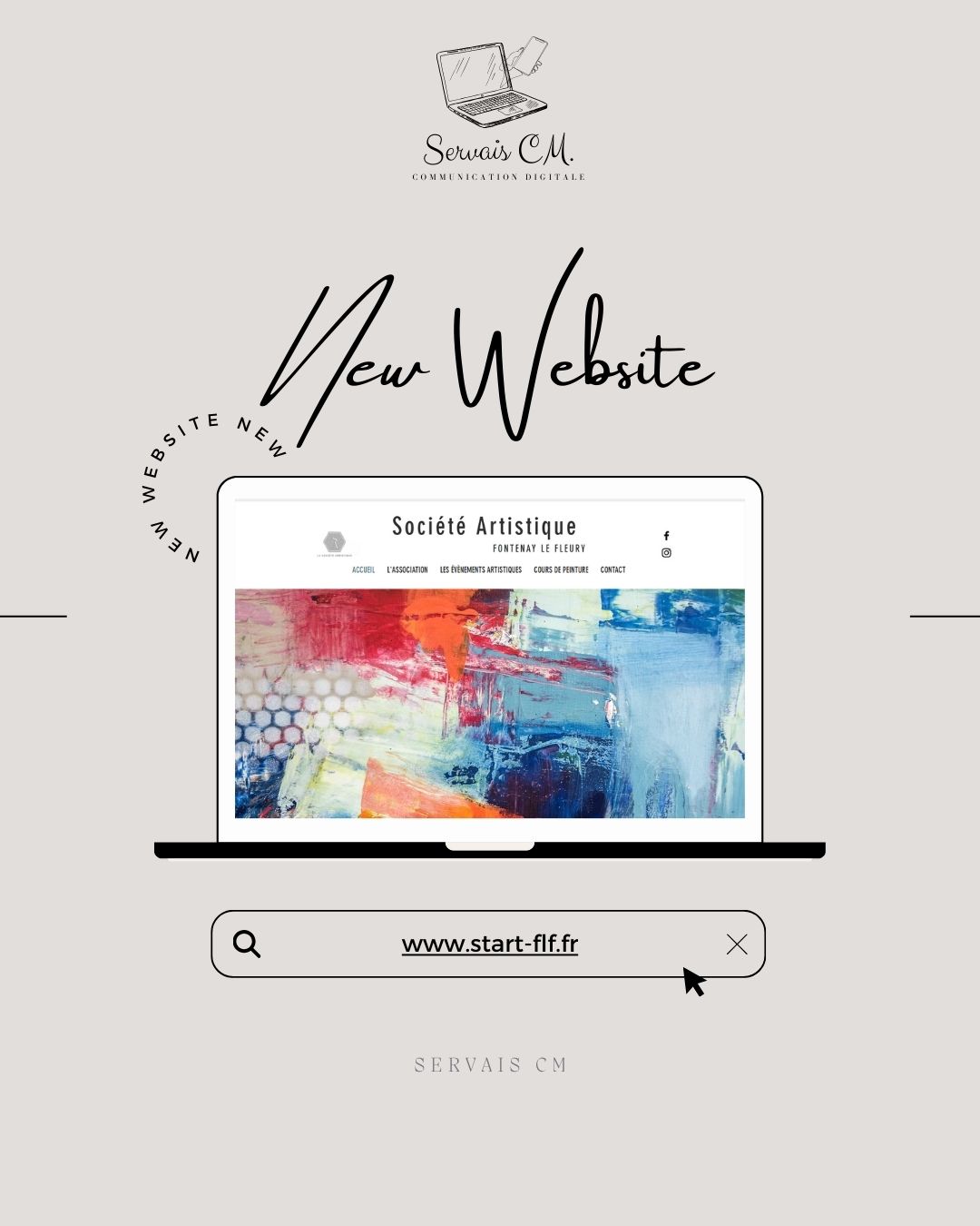 🎨✨ Nouvelle vitrine pour la créativité ! ✨🎨
Nous sommes fiers de vous présenter la refonte du site de la Société Artistique de Fontenay-le-Fleury ! 🖼️🌿
Un espace modernisé pour mettre en lumière les artistes locaux, leurs expositions et toutes les activités qui font rayonner l’art au cœur de la ville.
💫 Au programme de ce nouveau site :
🎭 Galerie en ligne pour découvrir les œuvres des artistes membres
📅 Agenda des expositions et événements culturels à venir
🖌️ Infos pratiques pour rejoindre l’association ou participer aux ateliers
📸 Une navigation claire et élégante pour sublimer chaque création
Bravo à la START FLF pour sa passion et son engagement auprès des talents locaux !
📍 Découvrez leur nouvel univers et plongez dans l’art à Fontenay-le-Fleury !
#NouvelleIdentité #RefonteSite #AssociationArtistique #ArtLocal #FontenayLeFleury #StartFLF #ServaisCM #Webdesign #SiteVitrine