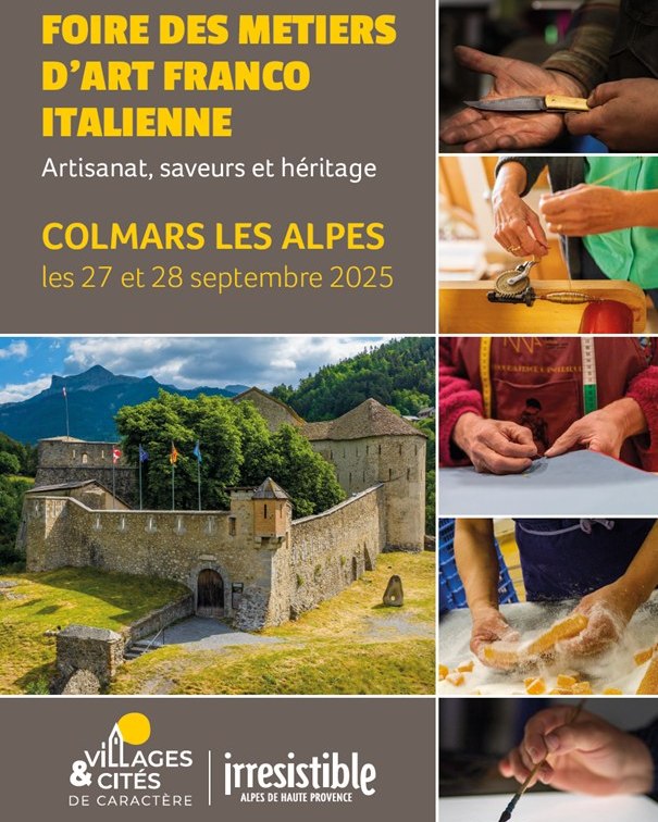 🇫🇷🇮🇹 Foire Franco-Italienne des Métiers d’Art à Colmars-les-Alpes
🗓️ 27 & 28 septembre 2025
🎨🍸 Artisanat, saveurs & héritage
Le Comptoir de l’Alchimiste part à la rencontre des passionnés de terroir, d’art et de savoir-faire !
Retrouvez-nous à Colmars-les-Alpes pour une foire haute en couleurs, entre traditions françaises et italiennes 🇫🇷🇮🇹
🌿 Au programme sur notre stand :
🔸 Dégustations de nos spiritueux artisanaux
🔸 Découverte du principe de la distillation
🔸 Histoire de nos plantes et élixirs inspirés par la nature des Alpes et de la Méditerranée
📍 Colmars-les-Alpes – Village fortifié & patrimoine vivant
📆 Samedi 27 & dimanche 28 septembre 2025
Un week-end d’exception pour célébrer l’artisanat, les saveurs et les liens entre nos cultures 🇫🇷🤝🇮🇹
On vous y attend avec passion & bonne humeur !
#lecomptoirdelalchimiste #FoireFrancoItalienne #ColmarsLesAlpes #Artisanat #SpiritueuxArtisanaux #DistillerieDeProvence #SaveursEtHéritage #MétiersdArt #AlpesDeHauteProvence