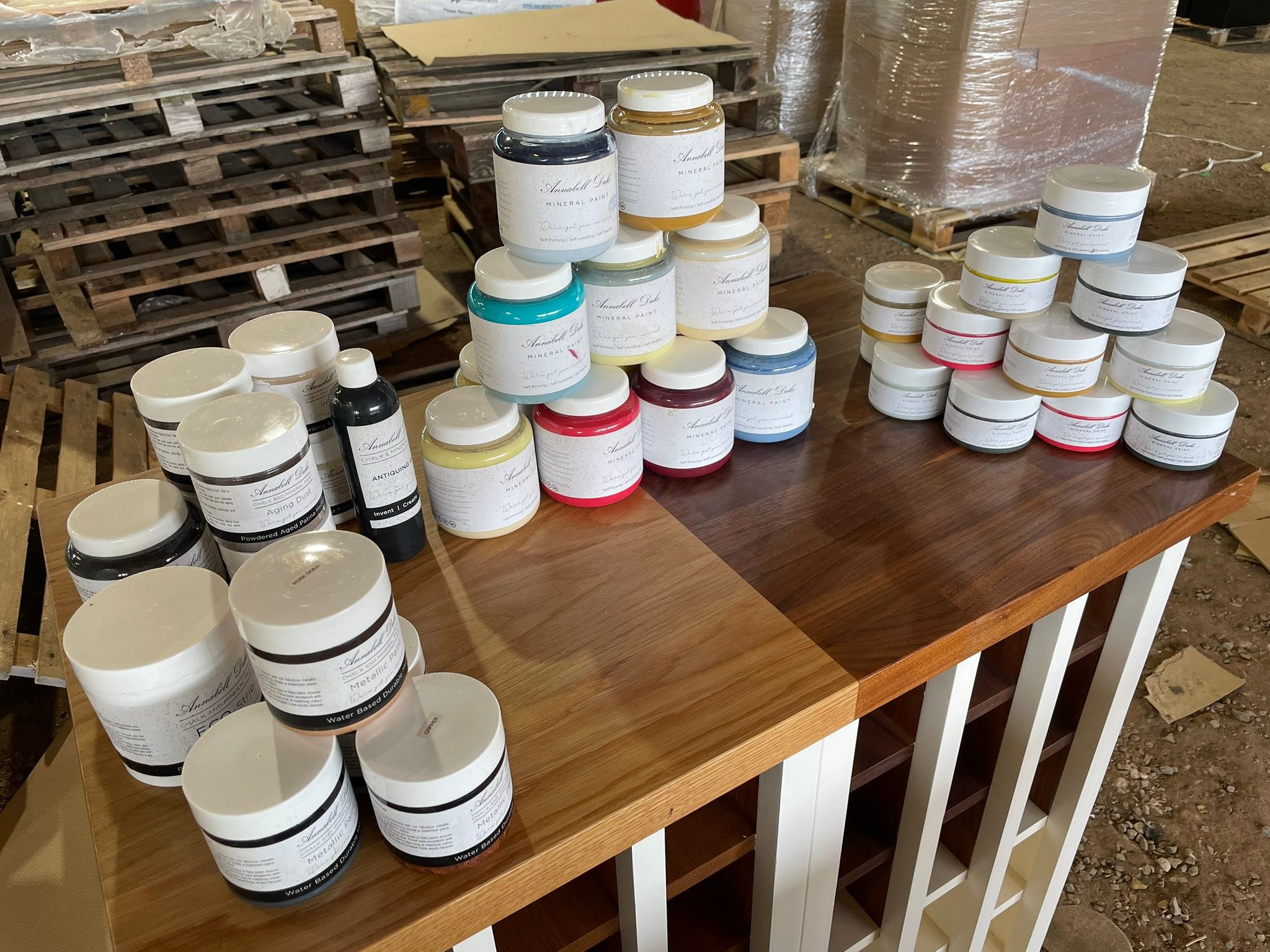 🎨 Furniture Paint Bundle – Annabel Duke Acrylic & Metallics – Rare, End of Line – Job Lot
Description:
This is a fantastic bundle of Annabel Duke acrylic furniture paints – a much-loved brand that is no longer in business. These are end-of-line paints, so once they’re gone, they’re gone! Perfect for upcycling, furniture painting, craft projects, and anyone who loves working with quality acrylic paints.
✨ What’s included:
13 x 150ml pots of acrylic paint (various colours)
12 x 500ml pots of acrylic paint (various colours)
9 x assorted upcycling products
4 x 250ml pots of metallic paints (various colours)
That’s a total of 38 items – plenty to keep you stocked up for a long time.
🖌 Condition:
The pots of paint are new and unused but please note: the pots have cosmetic marks from storage/spills and being on display in the workshop, but this does not affect the product inside. Some pots are much better than others.
💰 Price:
£250 for the whole lot – a huge saving compared to buying paints of this quality individually.
Collect from SN5 0AG or I can post - postage price to be confirmed.
If you have any questions, or would like more photos, please ask.
#FurniturePaint #Upcycling #FurnitureMakeover #FurniturePainting #FurnitureUpcycler #FurniturePaintUK #AnnabelDukePaint #paintsale #furniturepaintsale #paintbundle