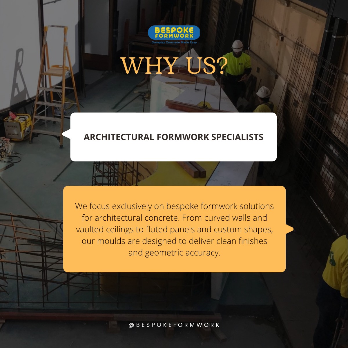 Why choose us ?
Contact the team at Bespoke formwork for simple formwork solutions.
#bespokeformwork #architecturalconcrete #concretemoulds #curvedconcrete #concreteconstruction #concretesolutions #landscapeseating