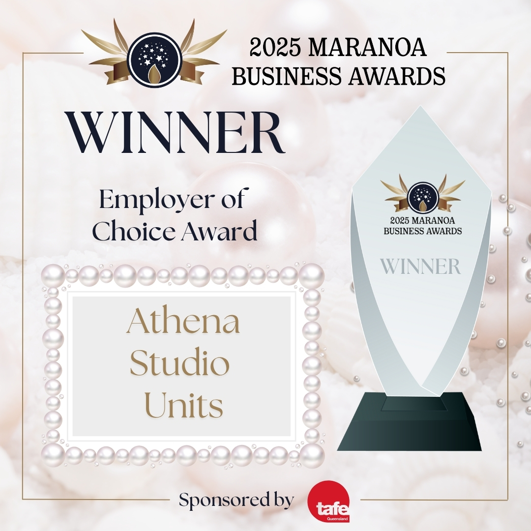 🏆 Employer of Choice Award 🏆
Congratulations to all the nominees for the Employer of Choice Award sponsored by TAFE Queensland for the 2025 Maranoa Business Awards! 🌟
Your leadership, workplace culture, and dedication to your teams help make the Maranoa a place where people love to work and grow. 🙌💛
And the winner is…
🥇 Athena Studio Units !
Well done to the Athena Studio Units team for creating a supportive, positive, and inspiring workplace where people feel valued and empowered to do their best every day. 👏✨